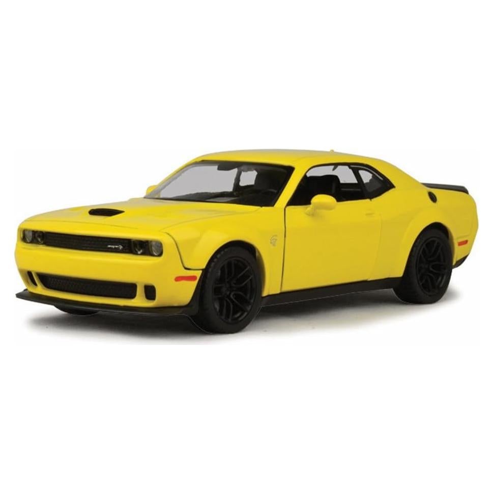 Modelo Diecast 1/24 Motor Max Dodge Challenger SRT 2018 Amarillo