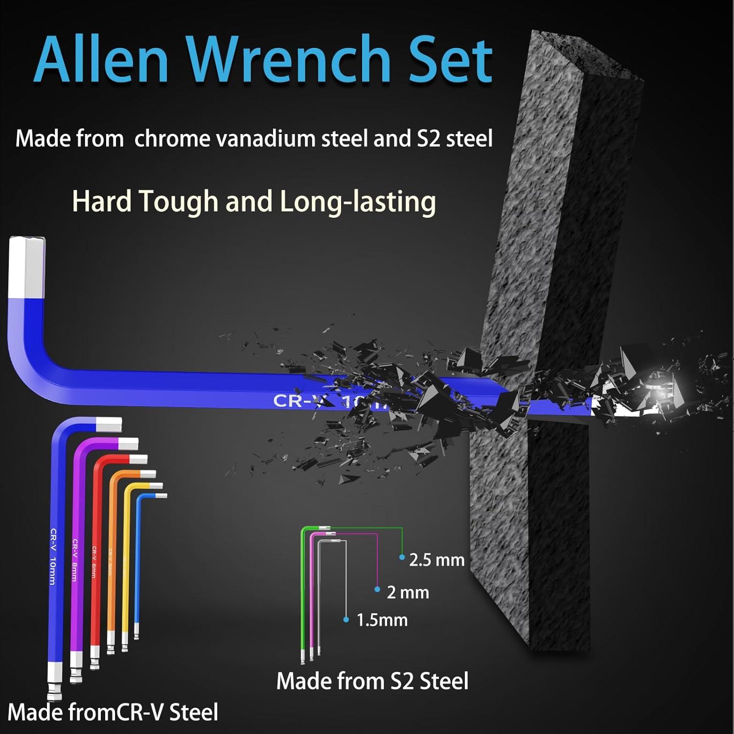 Juego de Llaves Allen Fineonly 9 Piezas 1.5-10mm Cr-V