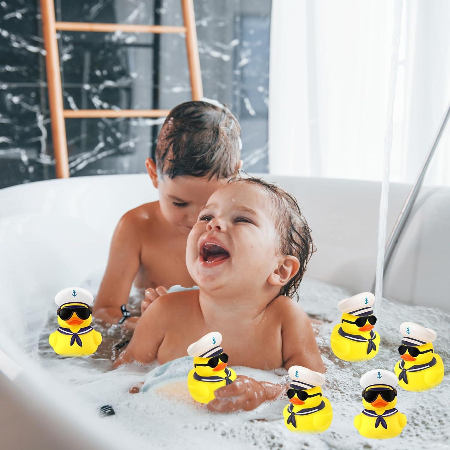 24 Patitos de Goma Amarillos que Brillan en la Oscuridad