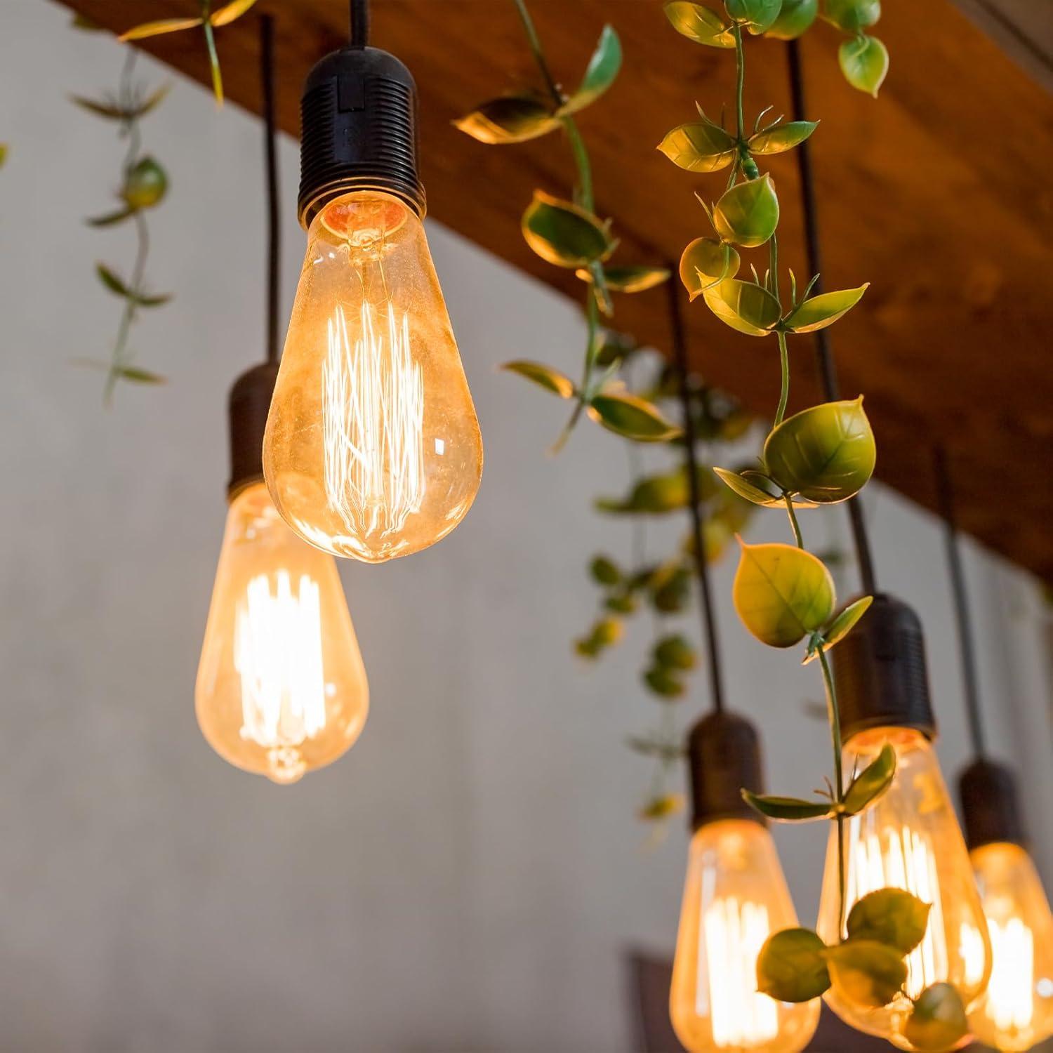 Cordón de Luz Colgante Zarnicy 4.88m E26/E27 Negro 2 Paquete