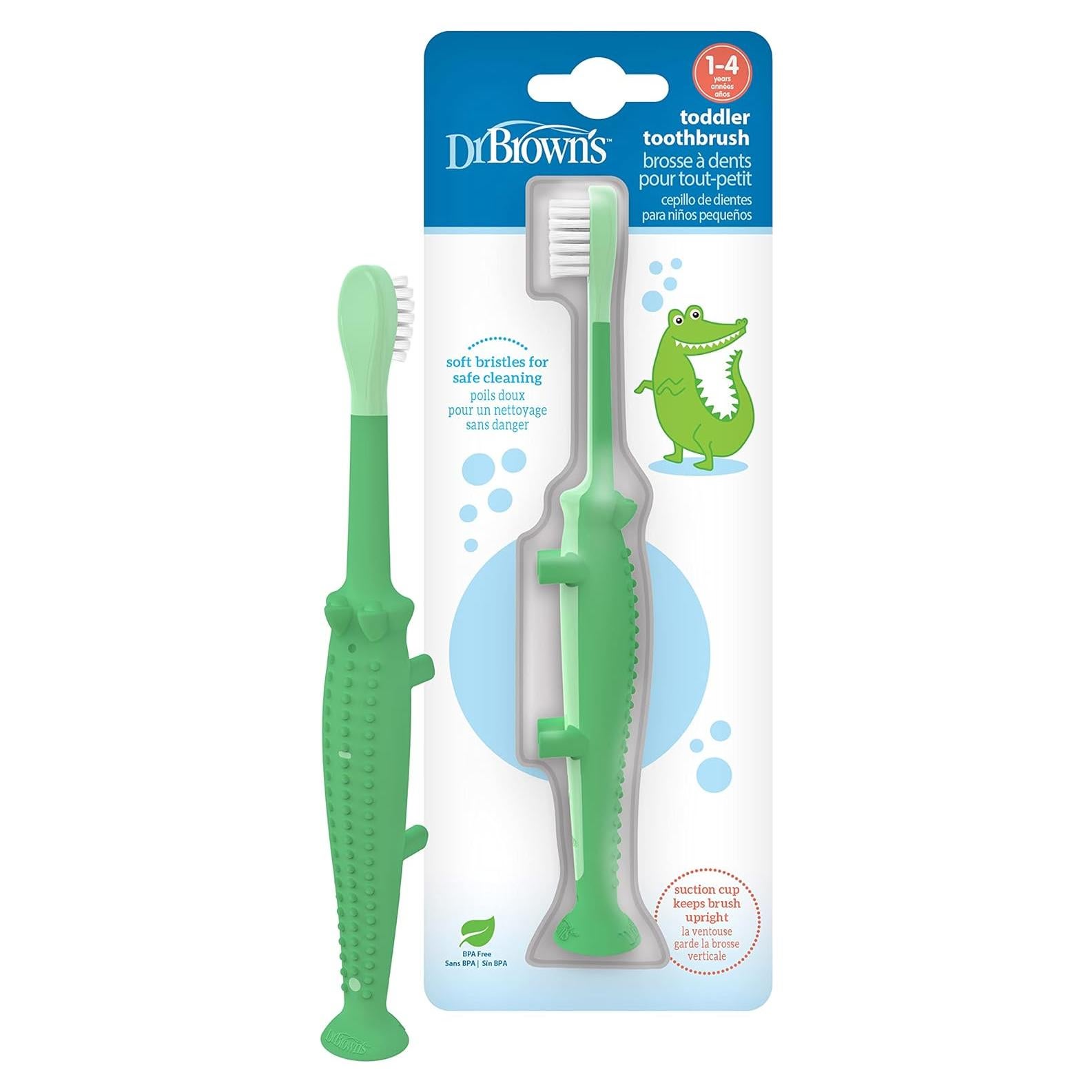 Cepillo de dientes Dr. Brown Cocodrilo para niños 1-4 años