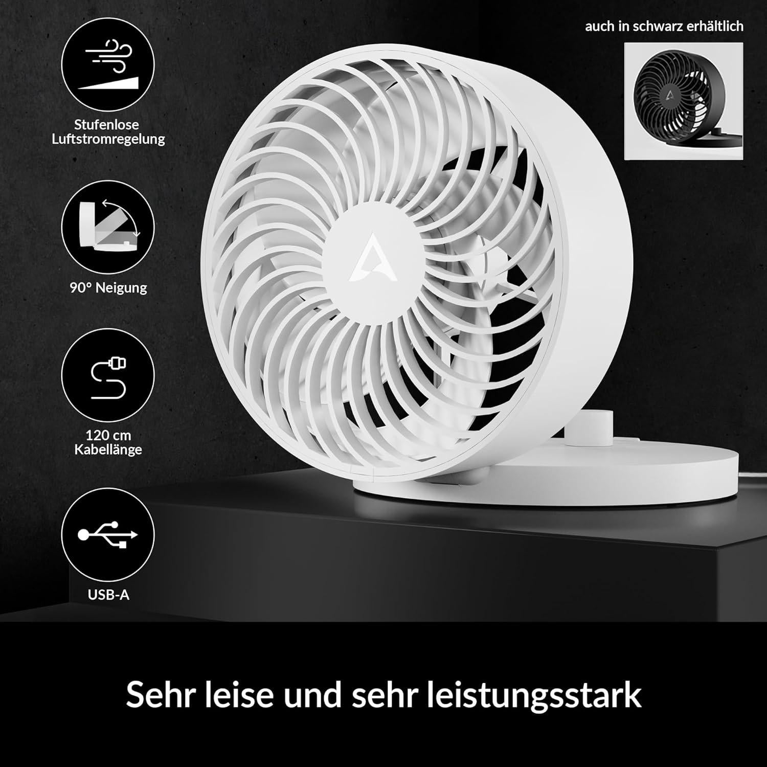 Ventilador de Mesa ARCTIC Summair Blanco USB-A 2800 RPM