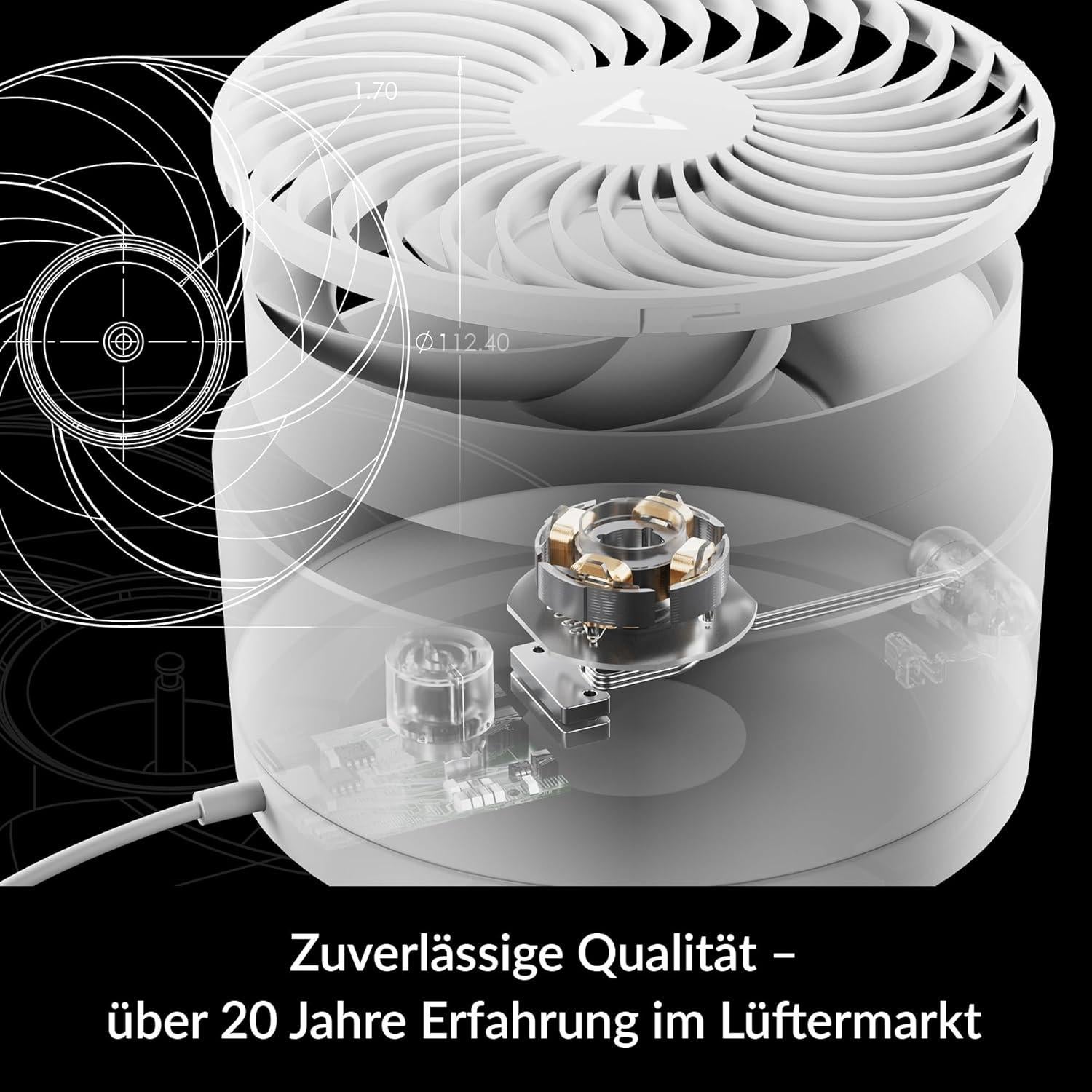 Ventilador de Mesa ARCTIC Summair Blanco USB-A 2800 RPM