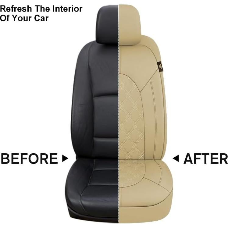 Cubiertas de Asiento de Coche CAROMOP Beige Juego Frontal