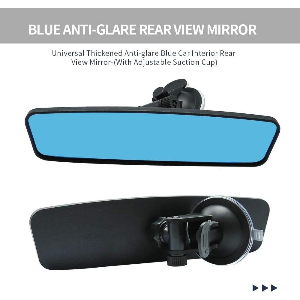 Espejo Retrovisor Interior Ajustable Vkinman 245x65mm Azul