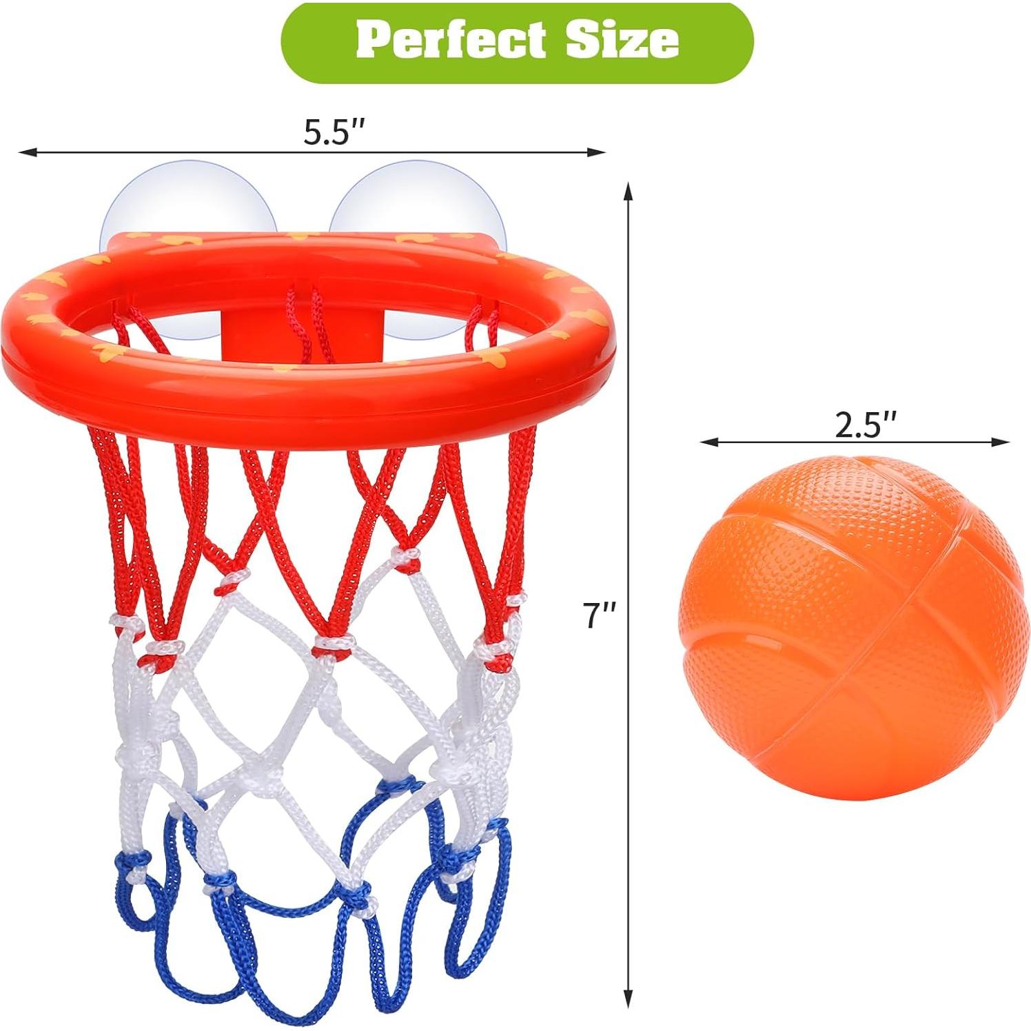 Aro de Baloncesto para Baño KSABVAIA con 3 Pelotas - Niños 4-8 Años