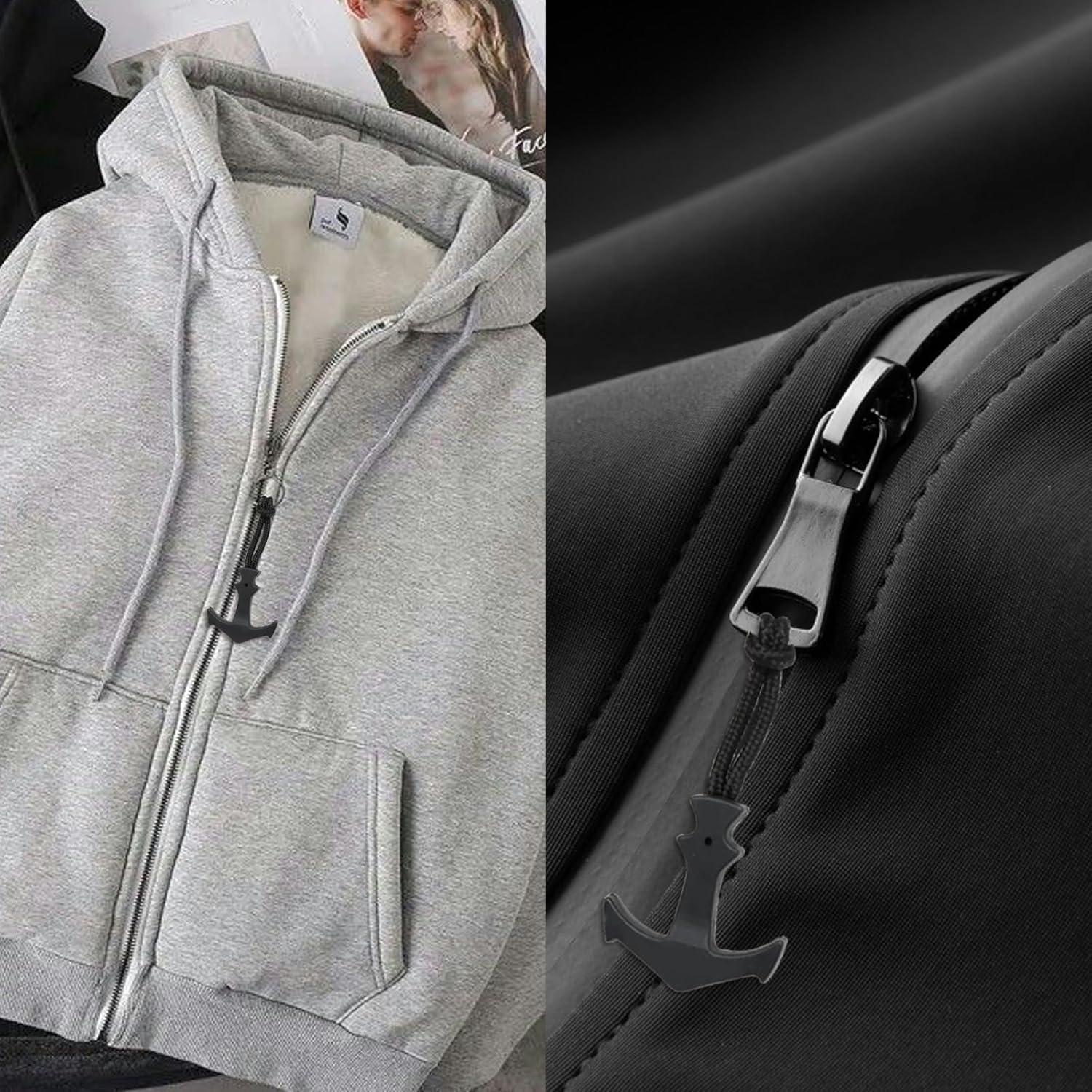 Tiradores de Cremallera Honbay 6PCS Nylon Ancla Negro