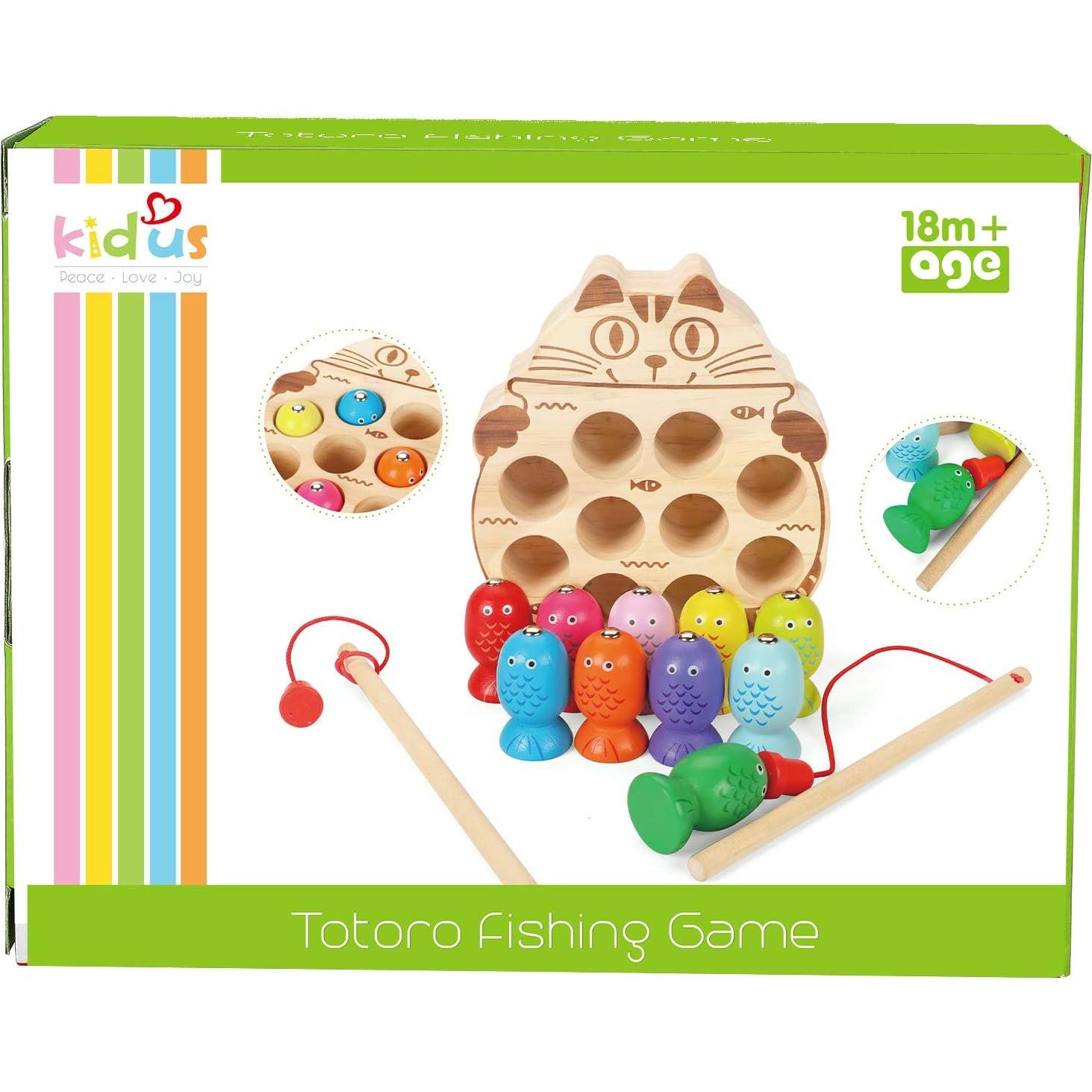 Juego de Pesca Magnético de Madera Kidus para Niños 1-3 Años