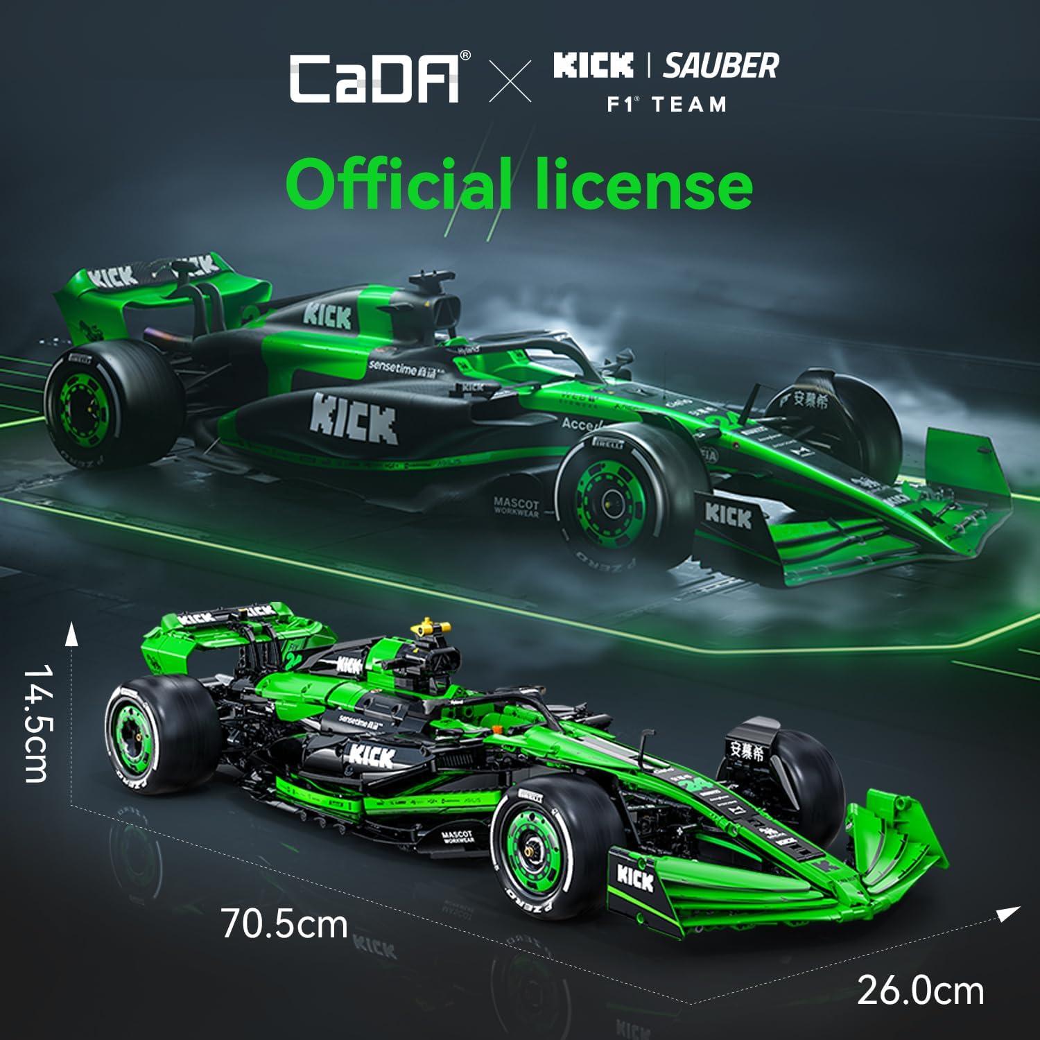 Set de Bloques de Construcción Coche F1 CaDA KICK Sauber 1:8 2553 Piezas