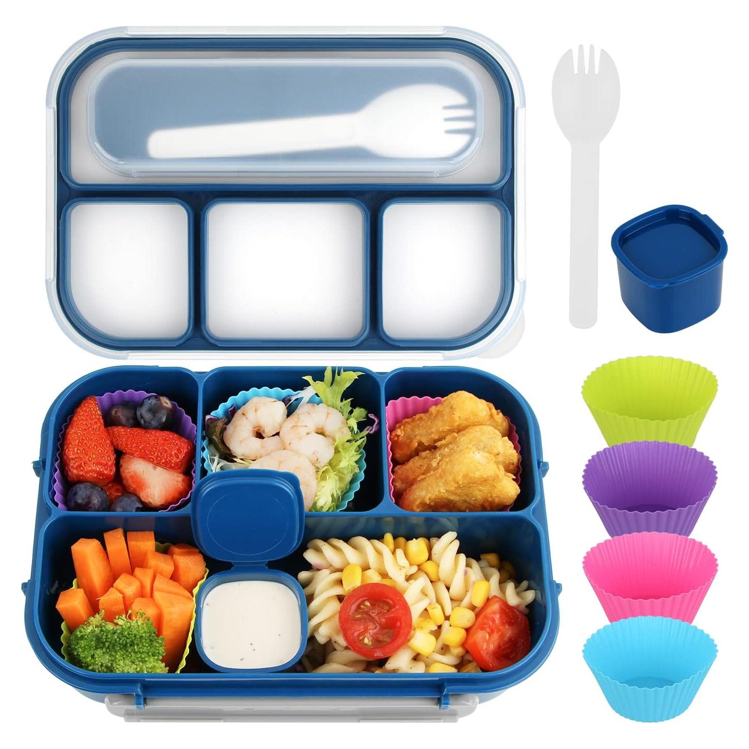 Caja de Almuerzo Bento MaMix 1300ml 4 Compartimentos Azul