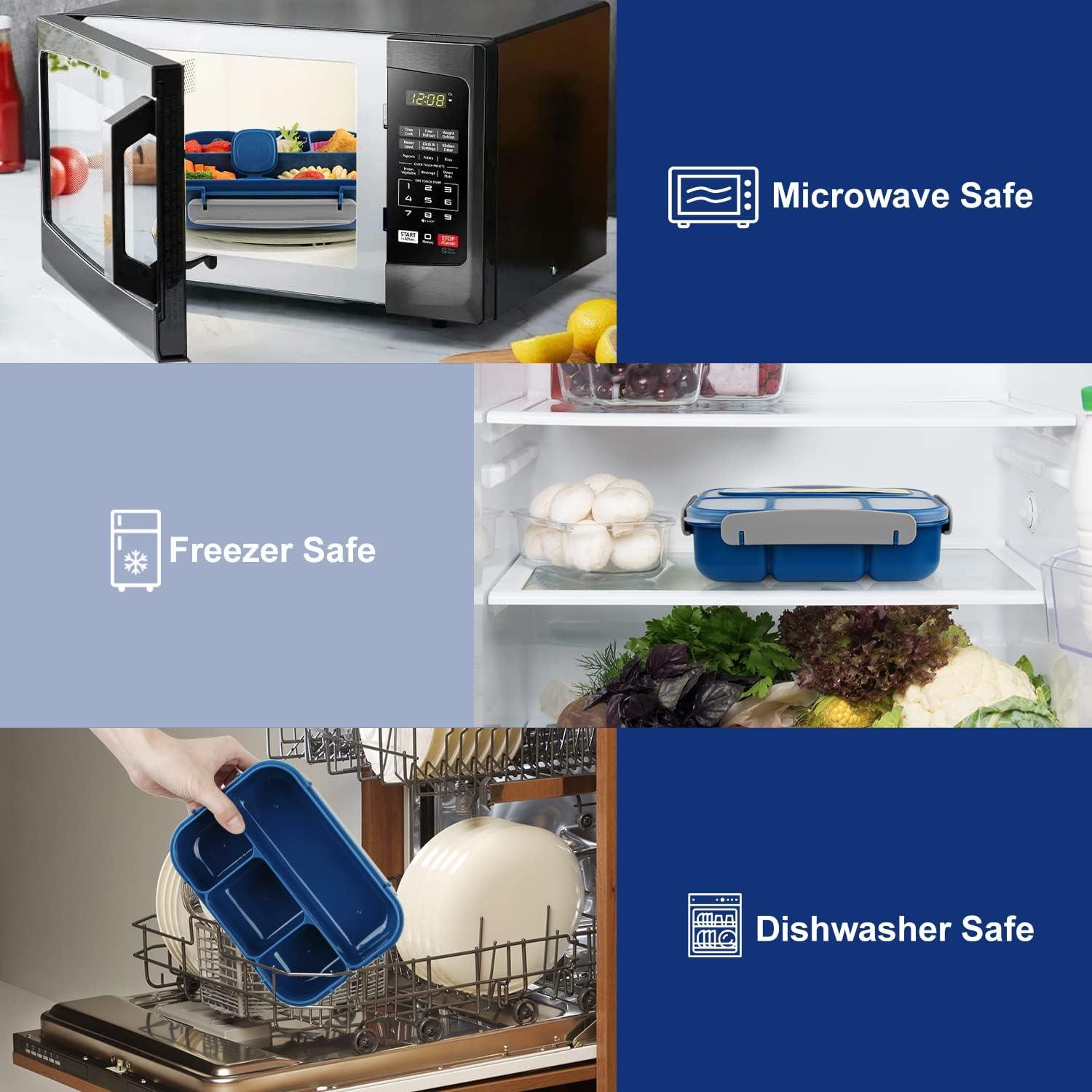 Caja de Almuerzo Bento MaMix 1300ml 4 Compartimentos Azul