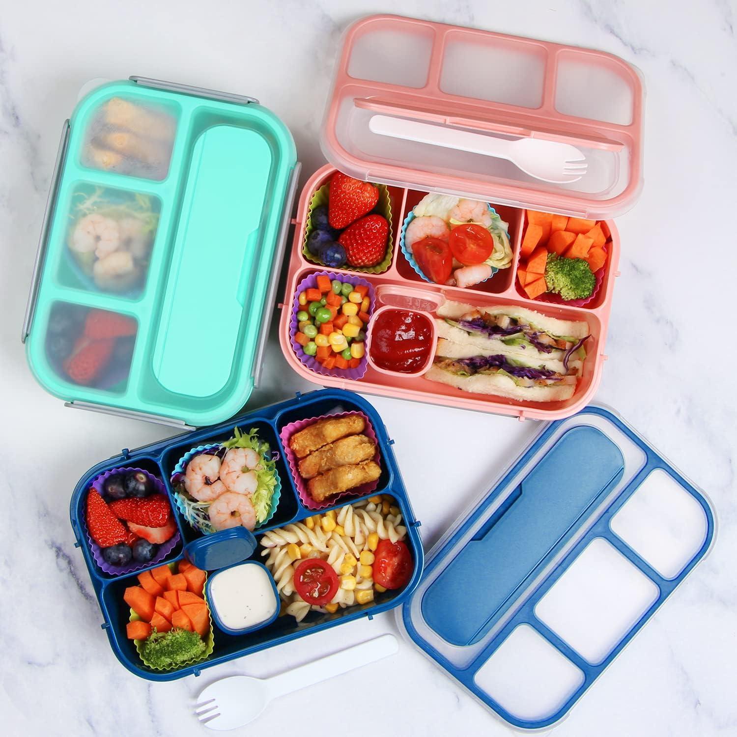 Caja de Almuerzo Bento MaMix 1300ml 4 Compartimentos Azul