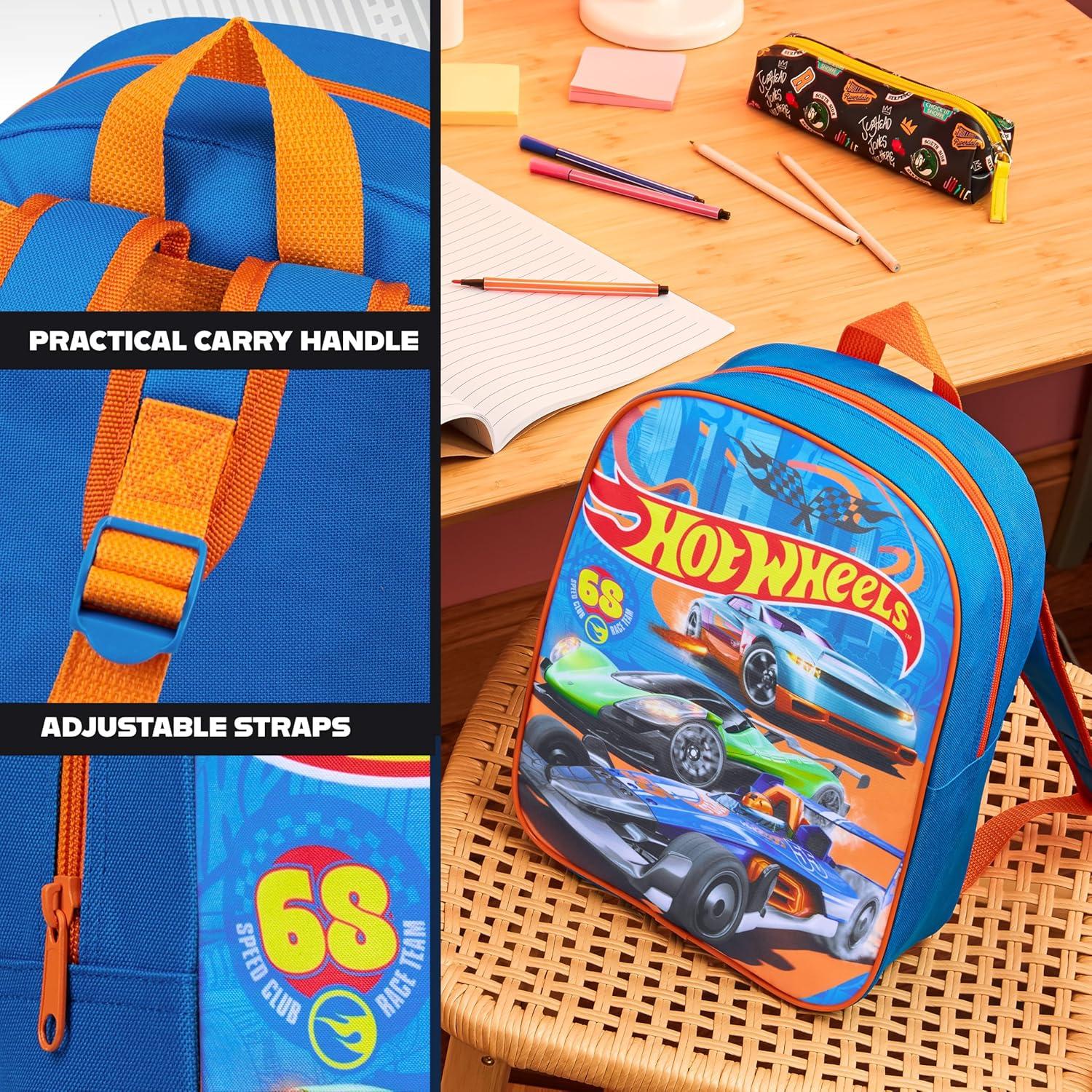 Mochila Hot Wheels Get Trend para Niños 33.5x24.5cm Azul