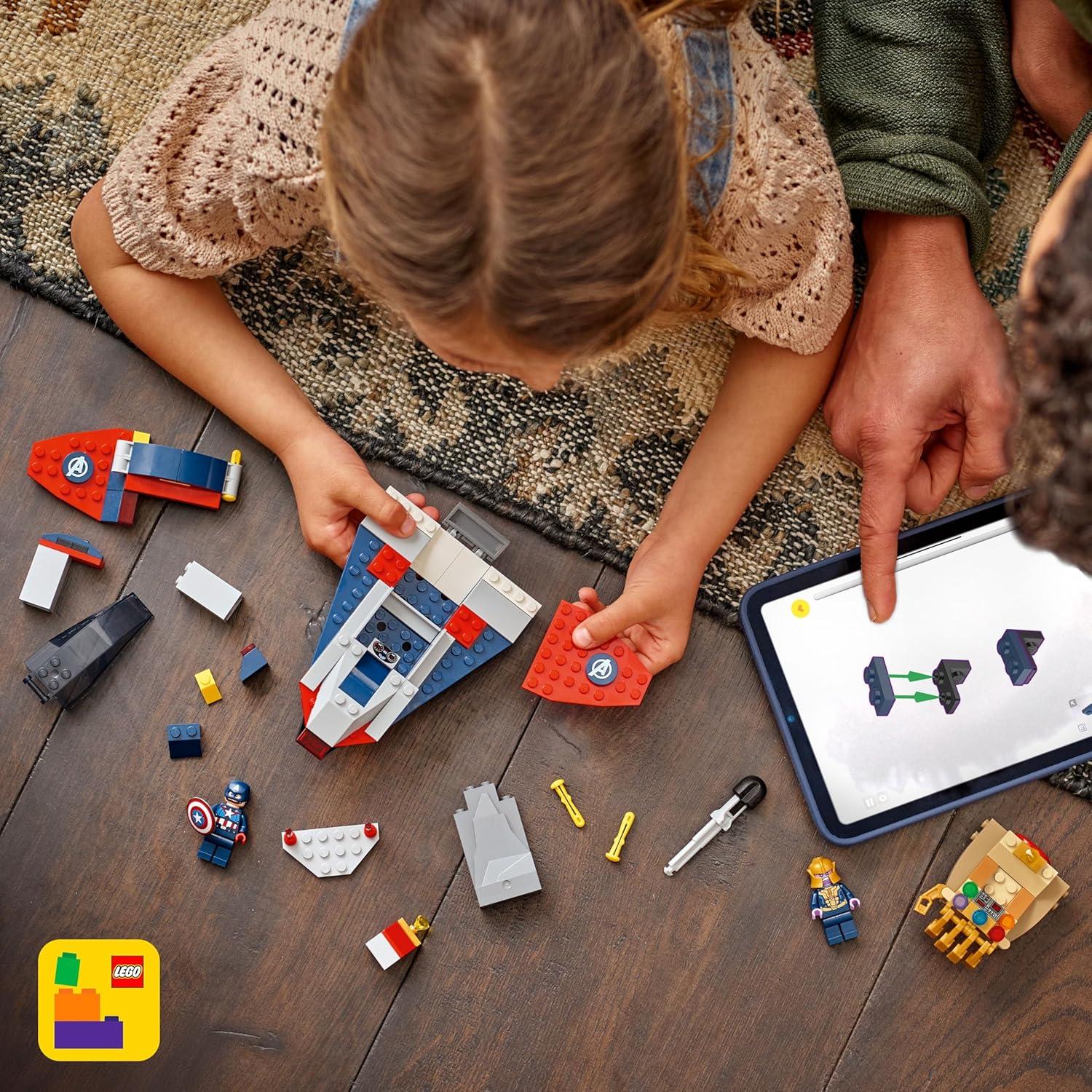 LEGO Marvel Capitán América vs Thanos 76319 - Set de Construcción 107 Piezas