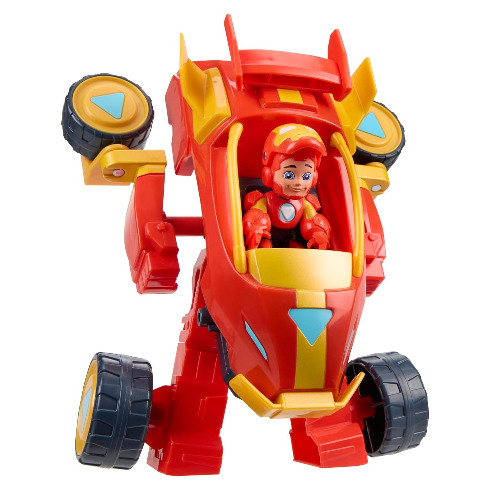 Iron Man 2-en-1 Traje Mecánico y Vehículo Hasbro 7.6 cm