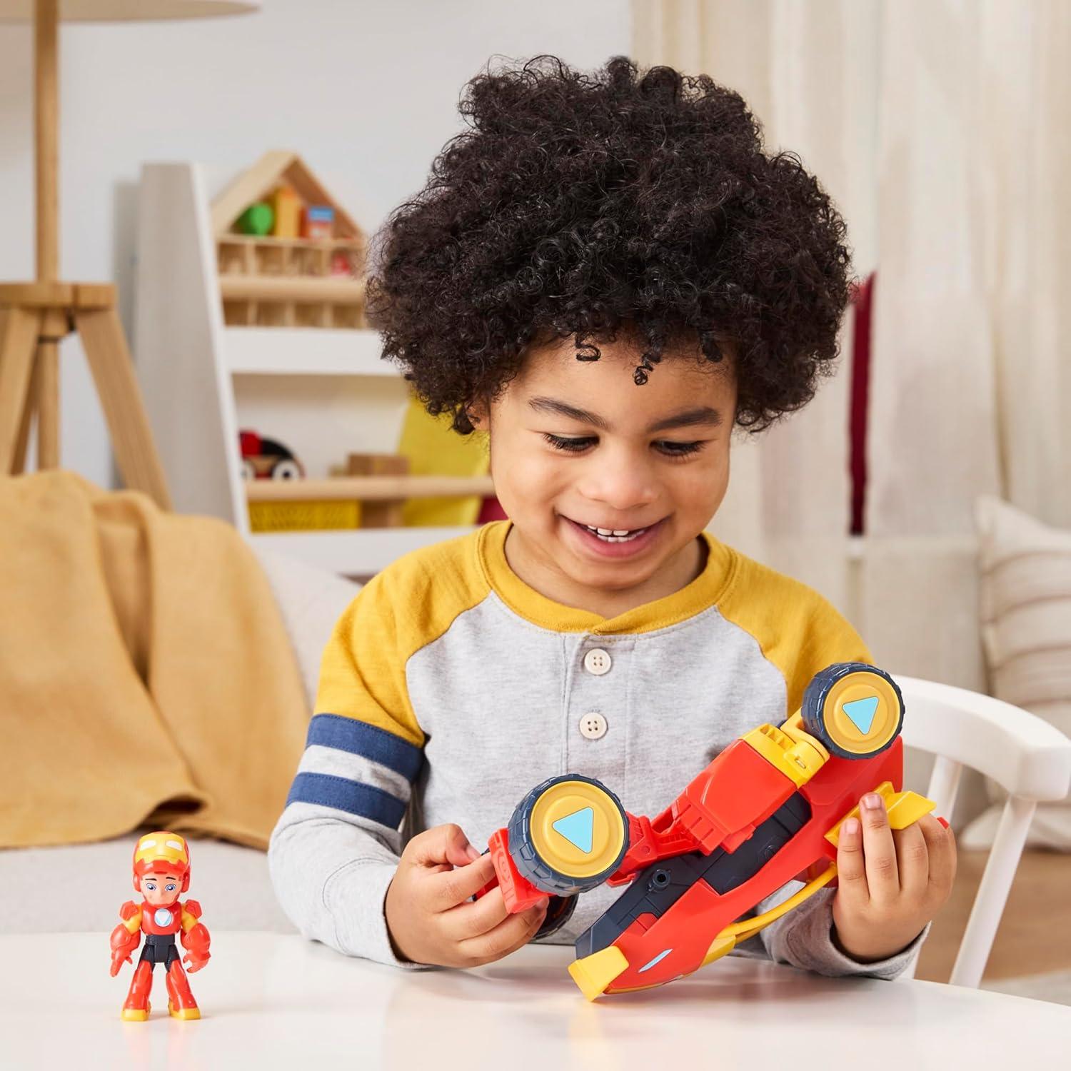 Iron Man 2-en-1 Traje Mecánico y Vehículo Hasbro 7.6 cm