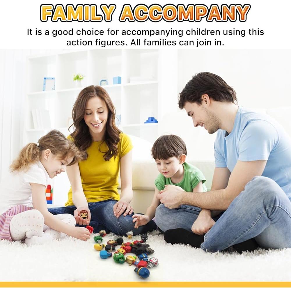 Action Figures, 24 PCS Mini Figures Toy Set, 1.38 Inch PVC Cake Topper Figures Decorations, Gift for Kids in Birthday Party, Christmas Day, Easter Day