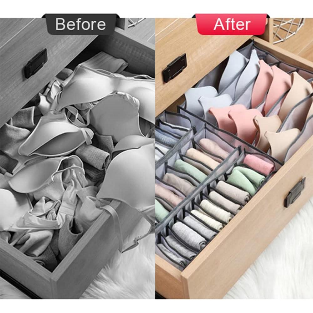 Organizador de Ropa HSLFUAI - Paquete de 3 Plegables para Calcetines y Sujetadores