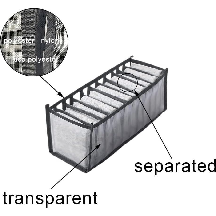 Organizador de Ropa HSLFUAI - Paquete de 3 Plegables para Calcetines y Sujetadores