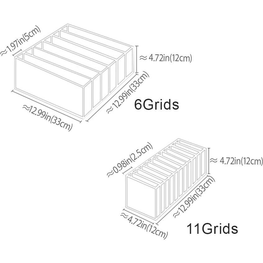 Organizador de Ropa HSLFUAI - Paquete de 3 Plegables para Calcetines y Sujetadores