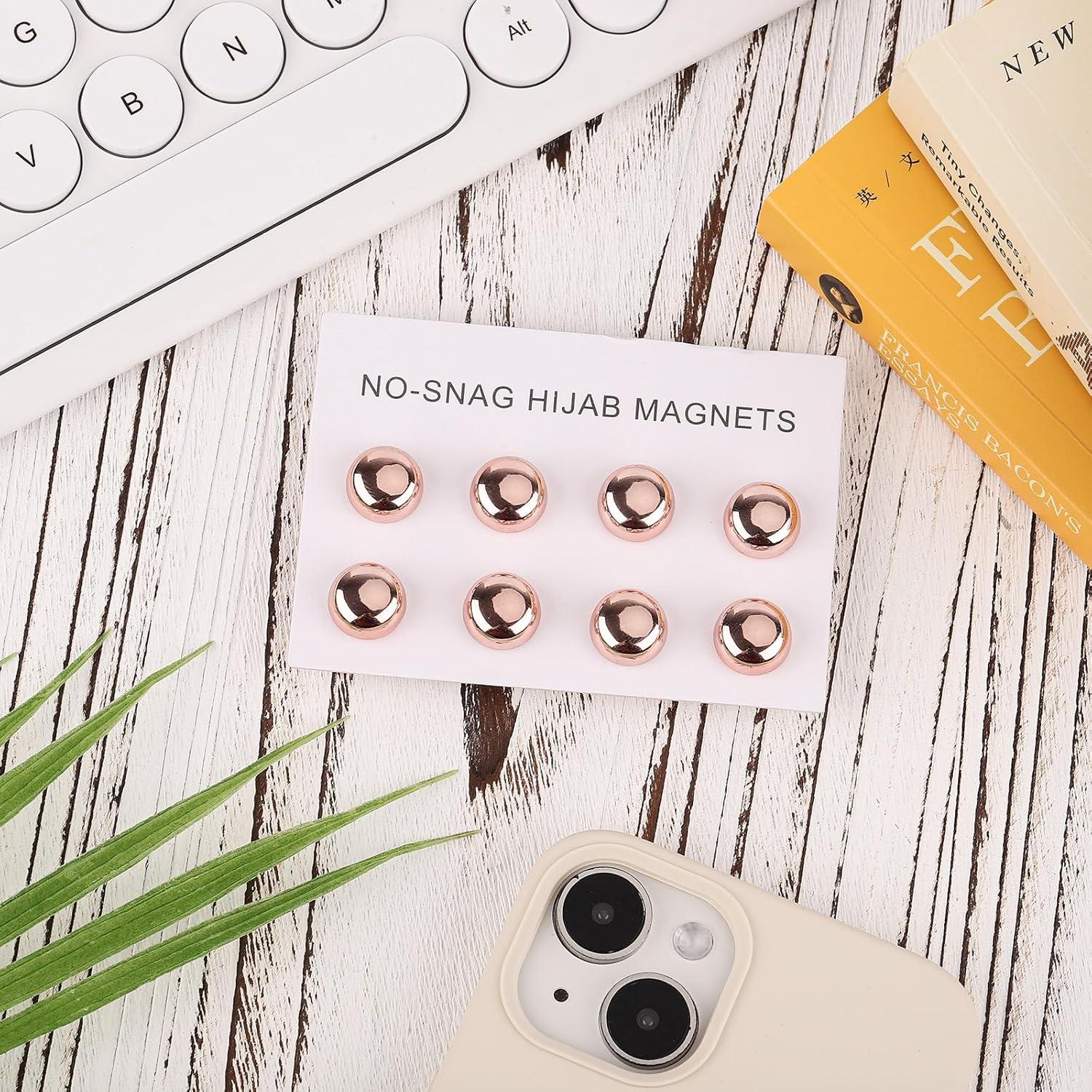 8 Alfileres Magnéticos para Hijab Dorados XIHIRCD - Multiusos