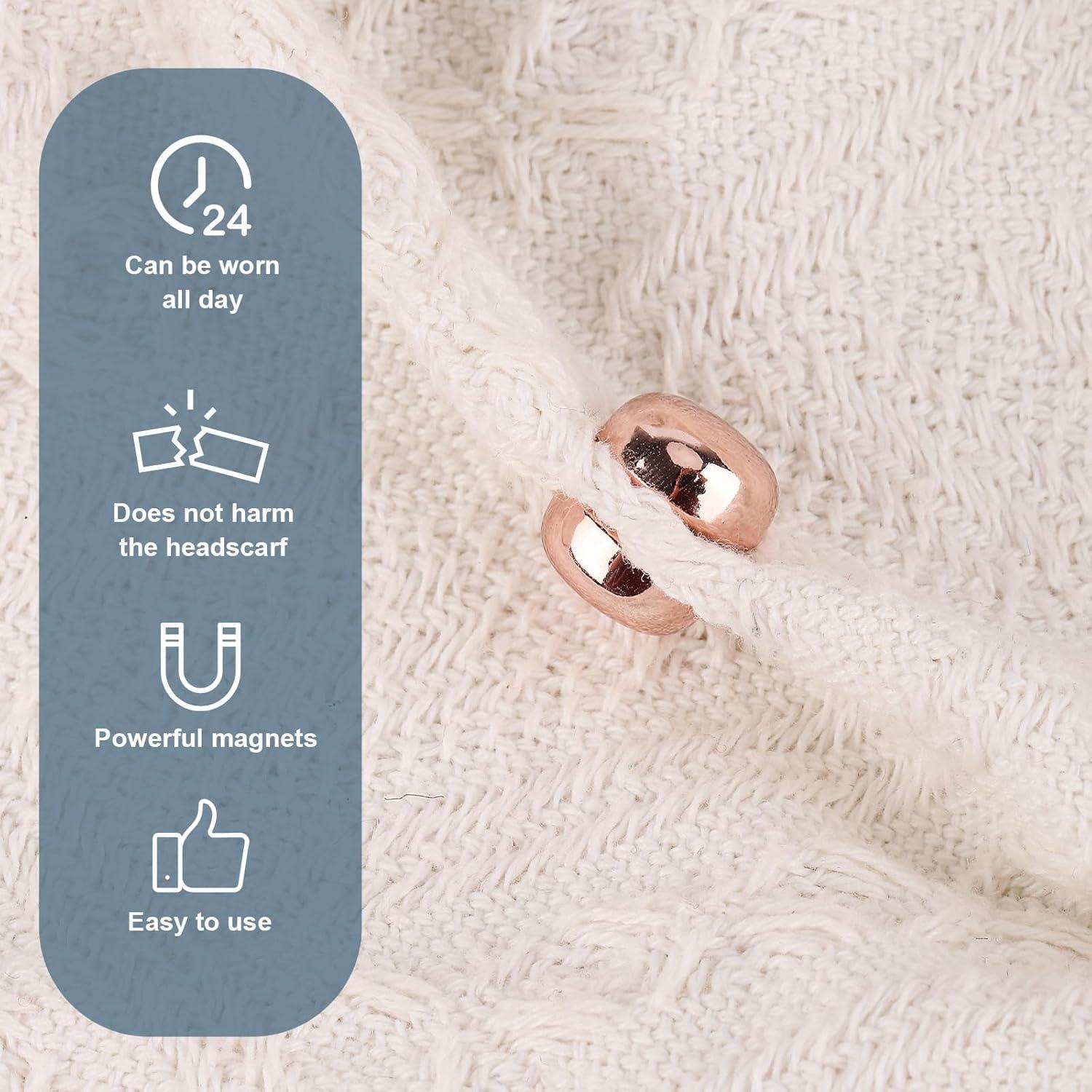 8 Alfileres Magnéticos para Hijab Dorados XIHIRCD - Multiusos