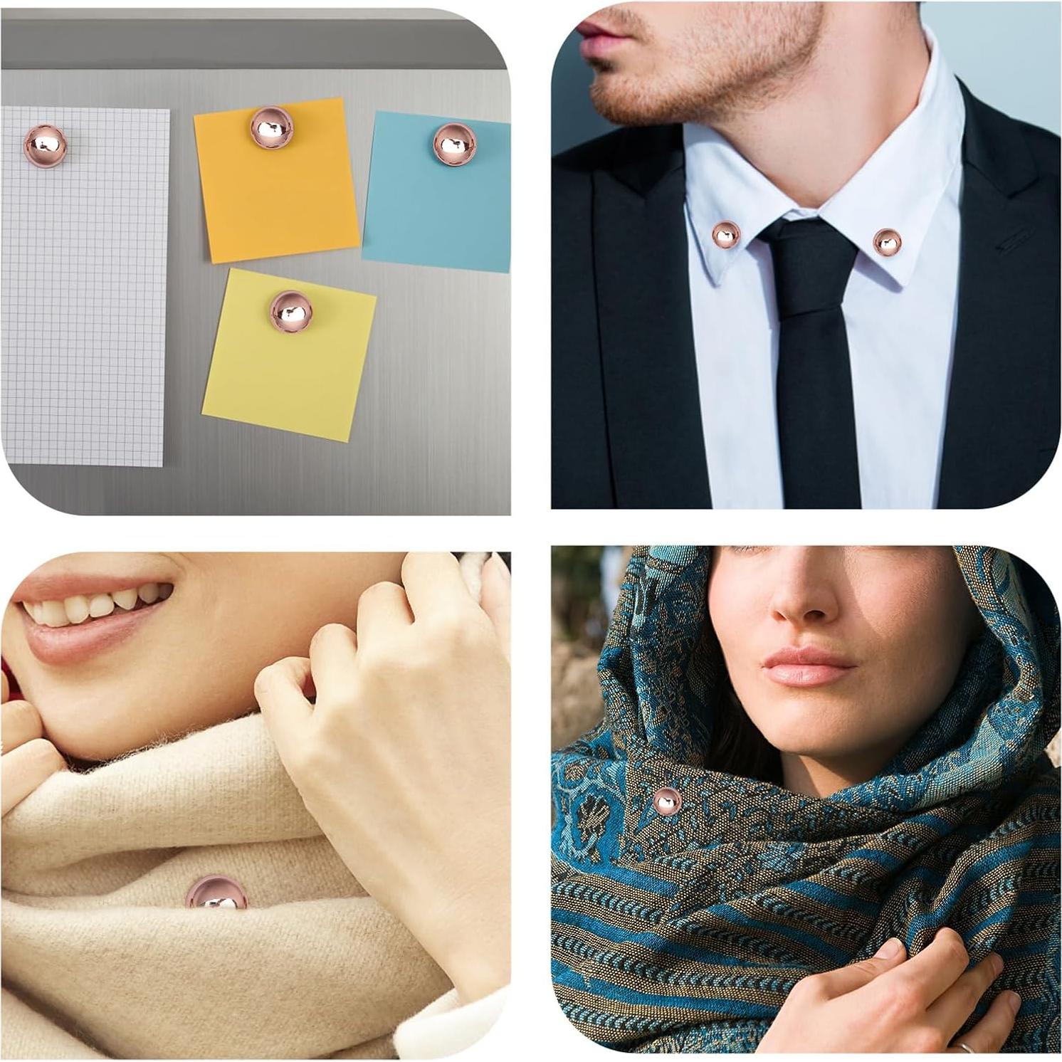 8 Alfileres Magnéticos para Hijab Dorados XIHIRCD - Multiusos