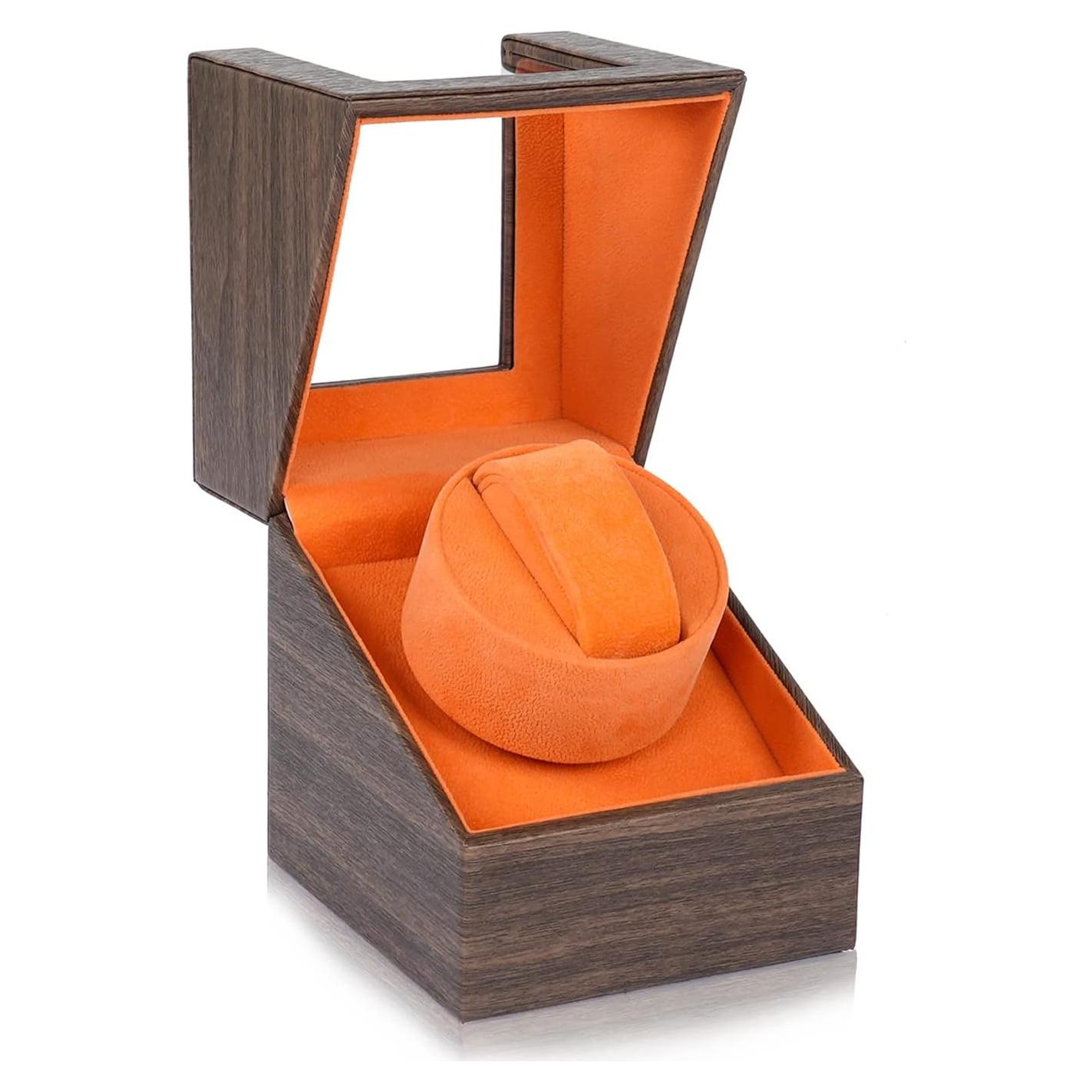 Enrollador Automático de Relojes YOOHONG Marrón Motor Japonés Silencioso