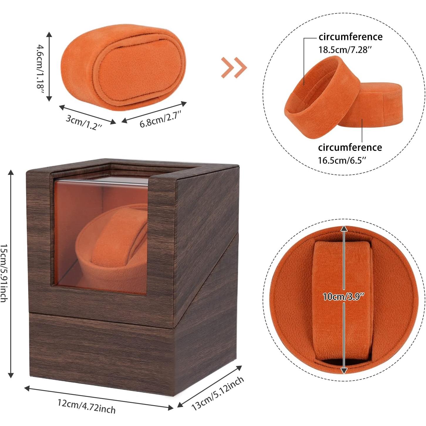 Enrollador Automático de Relojes YOOHONG Marrón Motor Japonés Silencioso