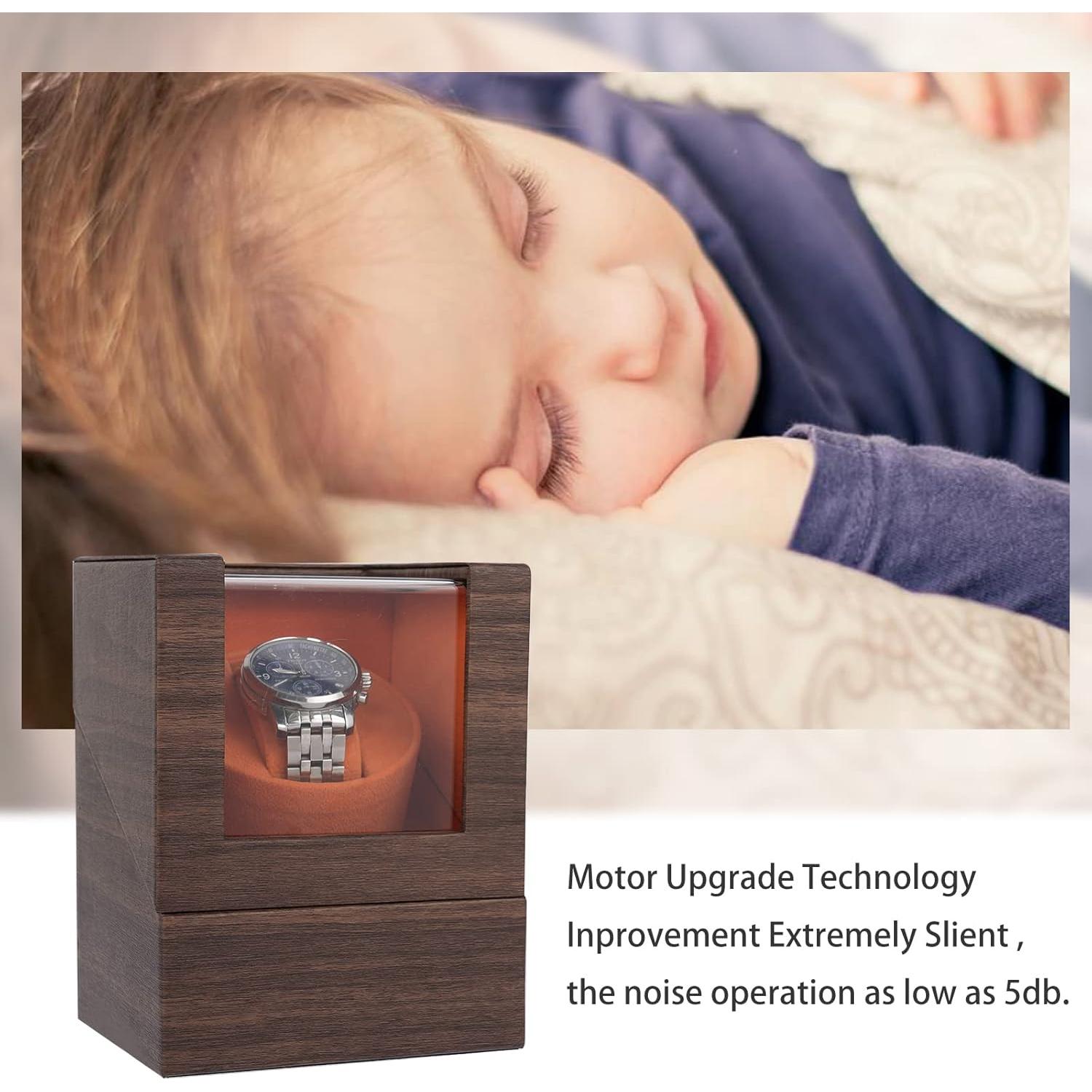 Enrollador Automático de Relojes YOOHONG Marrón Motor Japonés Silencioso