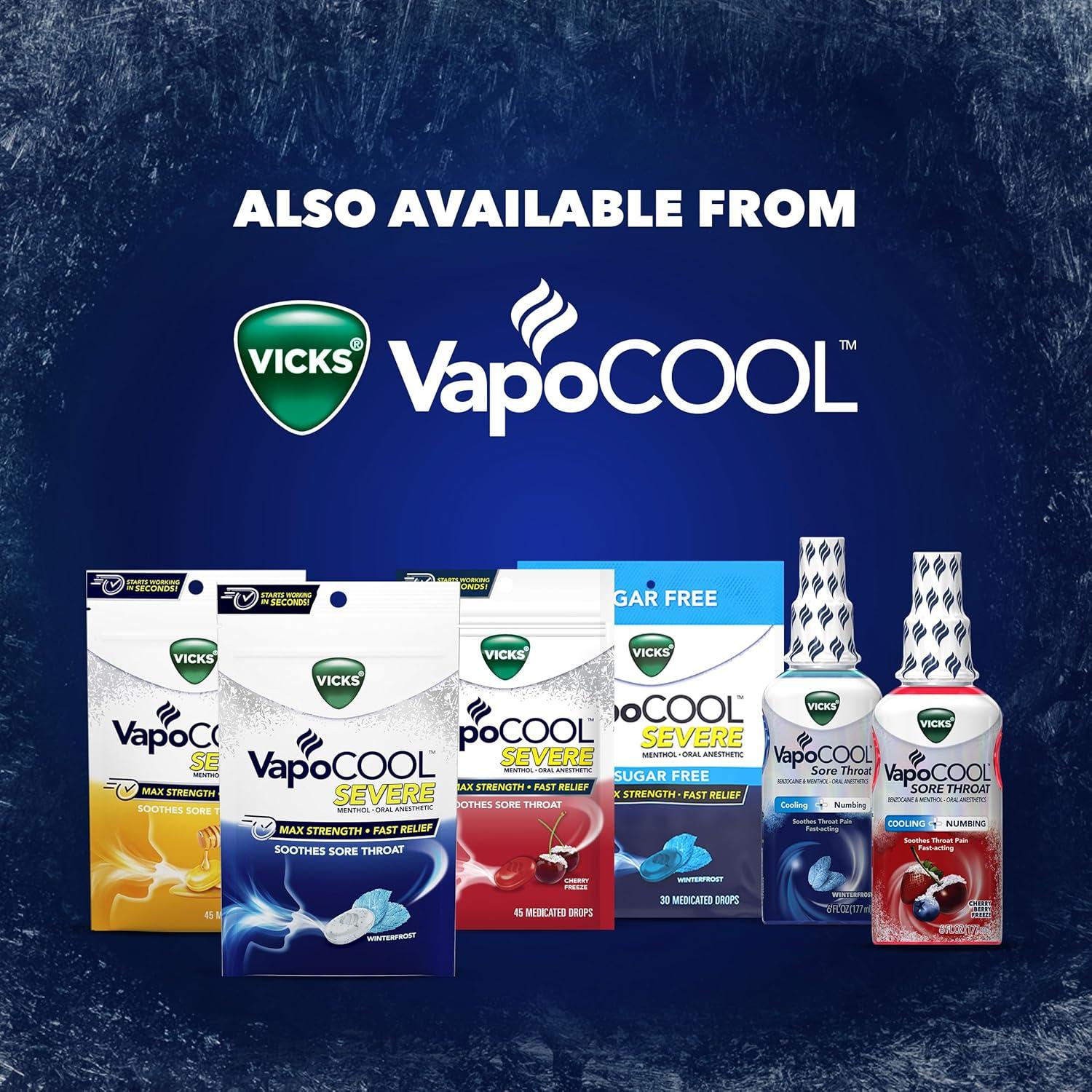 Gotas Medicadas Vicks VapoCool Severe 45ct - Alivio Dolor Garganta