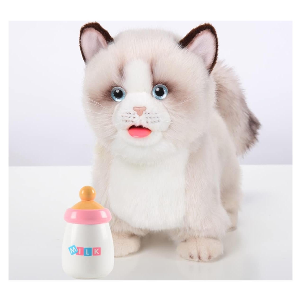 Gato Ragdoll Interactivo Electrónico CU-MATE 30x12x26cm