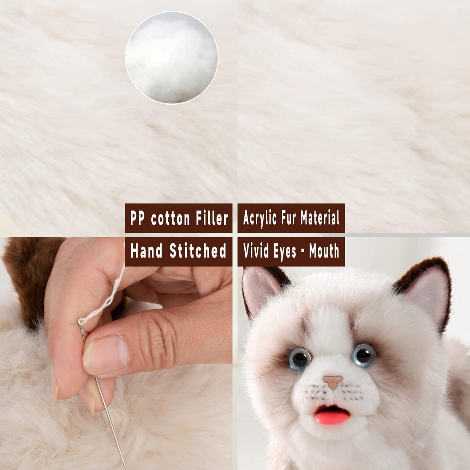 Gato Ragdoll Interactivo Electrónico CU-MATE 30x12x26cm