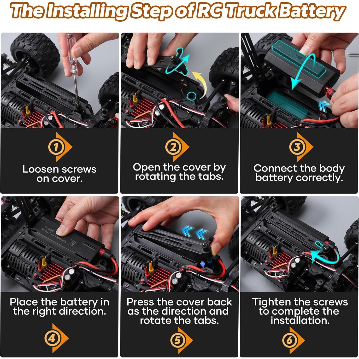 Coche RC Todo Terreno Jelife 1:16 4WD 60KPH con Luces LED