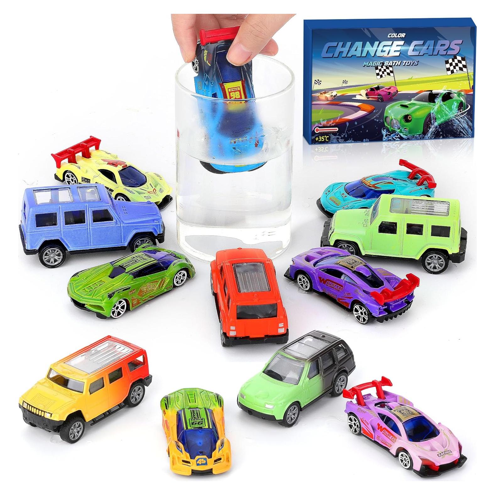 Set de 12 Coches que Cambian de Color Jebiue 1:64 para Niños
