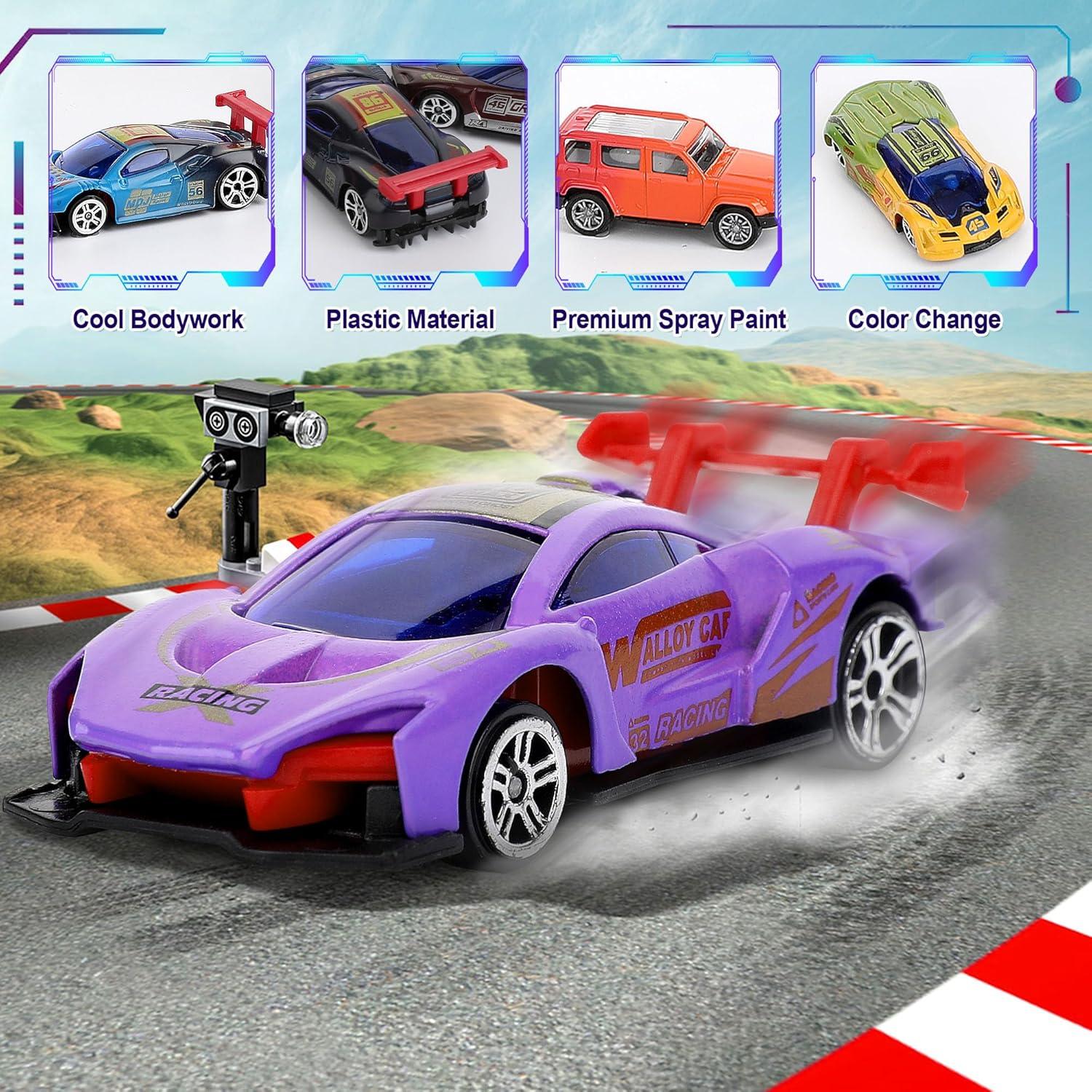 Set de 12 Coches que Cambian de Color Jebiue 1:64 para Niños