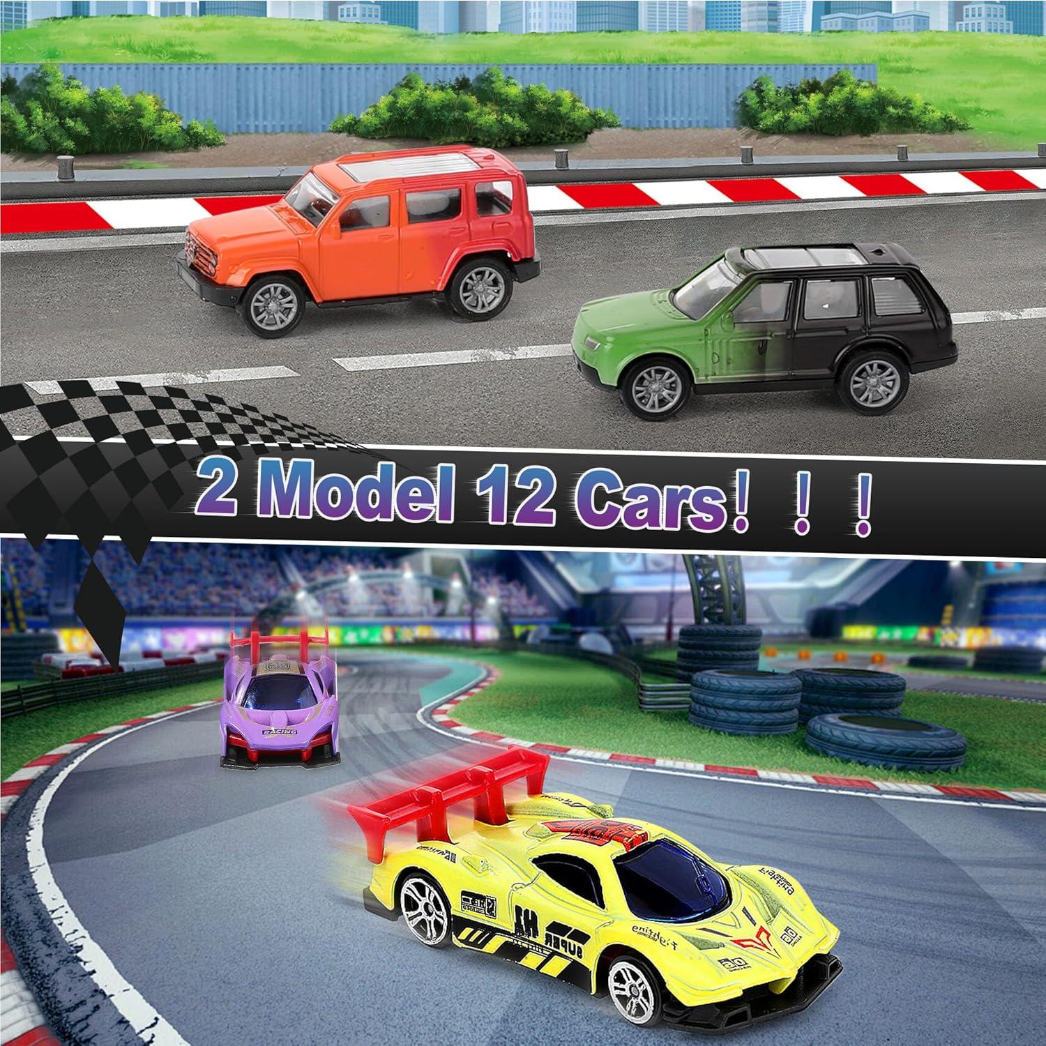 Set de 12 Coches que Cambian de Color Jebiue 1:64 para Niños