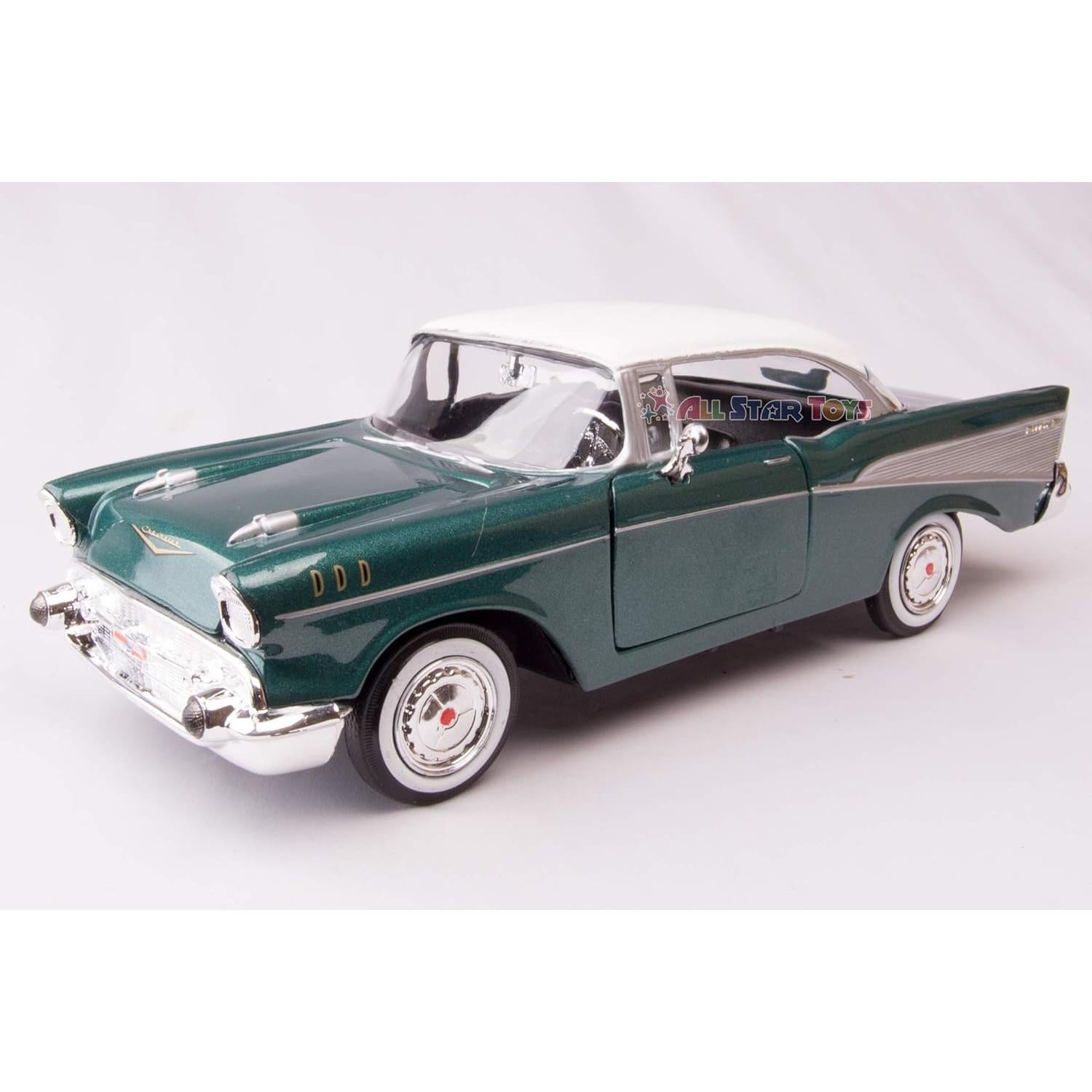Coche de Juguete Diecast Chevy Bel Air 1957 Verde 1/24 Motormax