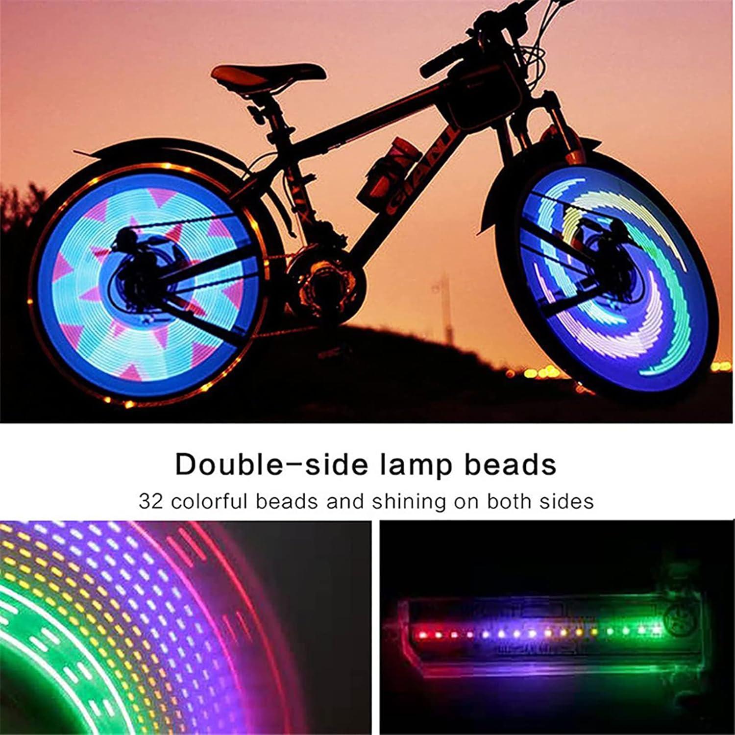 Luz de Rueda de Bicicleta EOHMAK 32 LED 32 Patrones RGB