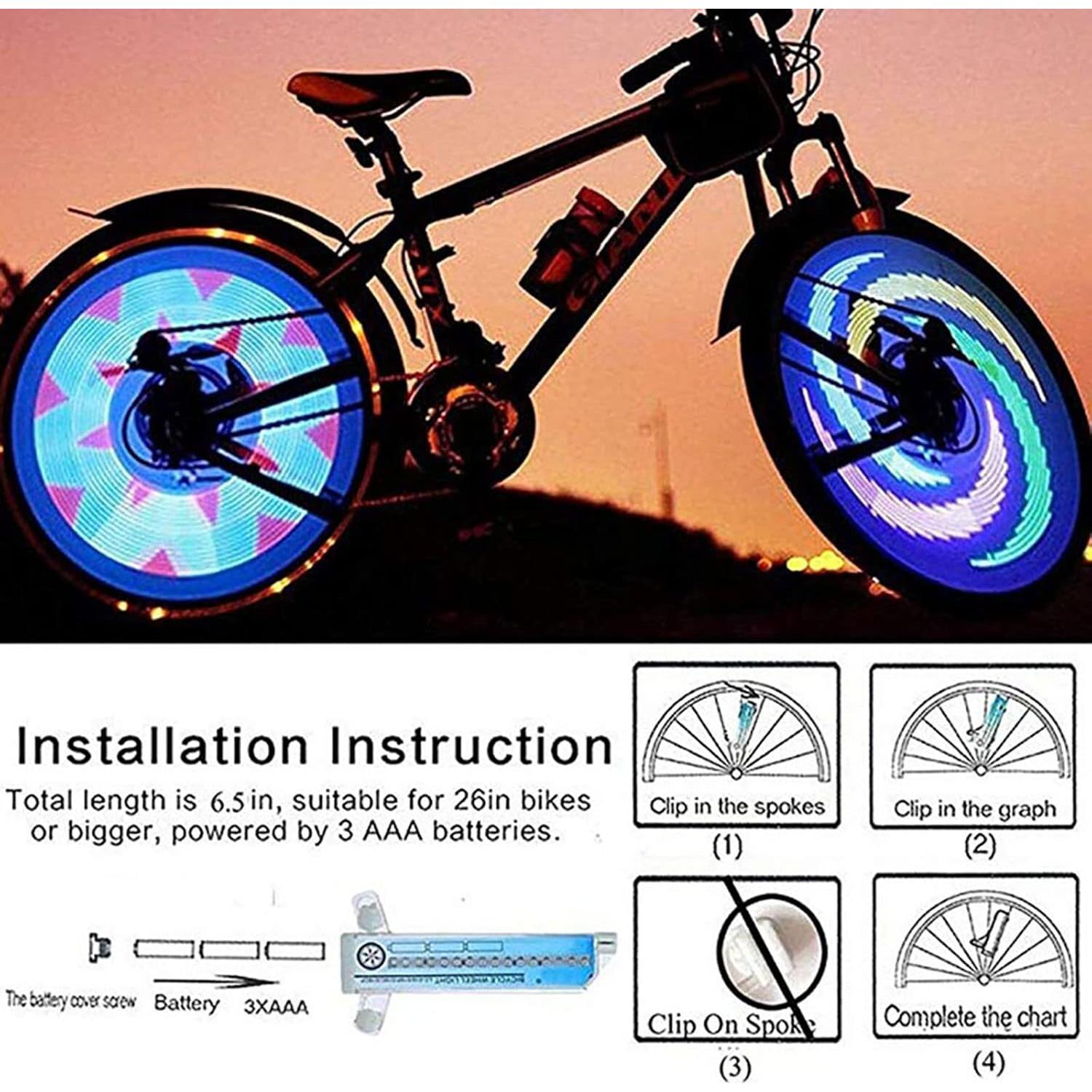 Luz de Rueda de Bicicleta EOHMAK 32 LED 32 Patrones RGB
