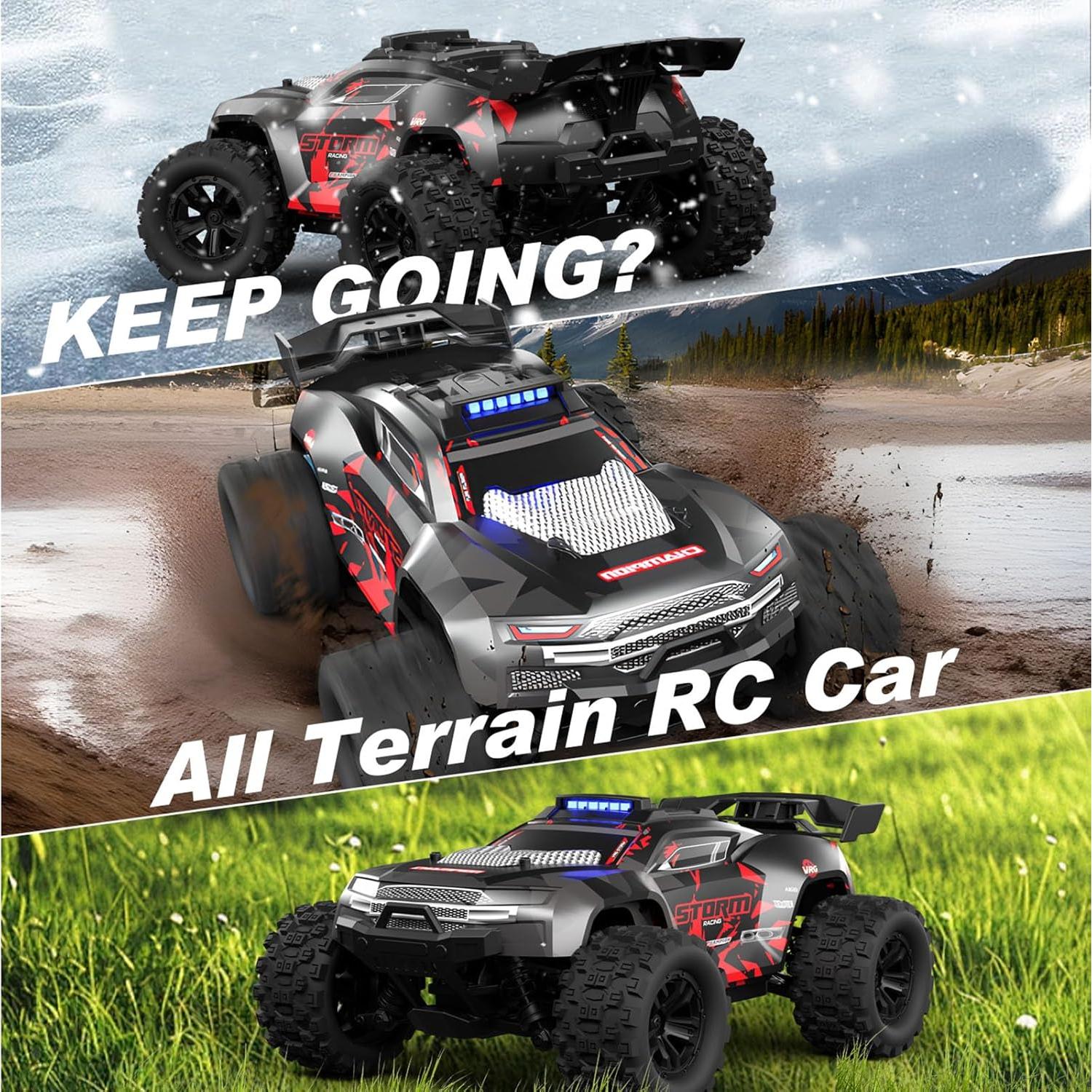 Coche RC Todo Terreno KGF 1:18 4WD 40 km/h Rojo con 2 Baterías