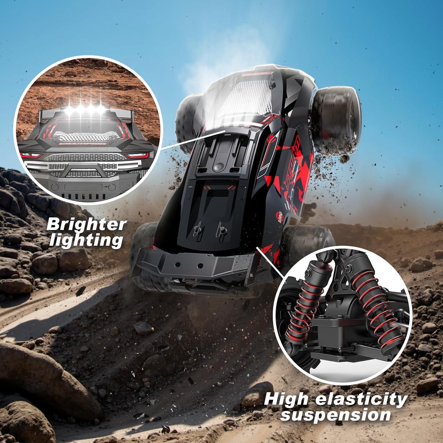 Coche RC Todo Terreno KGF 1:18 4WD 40 km/h Rojo con 2 Baterías