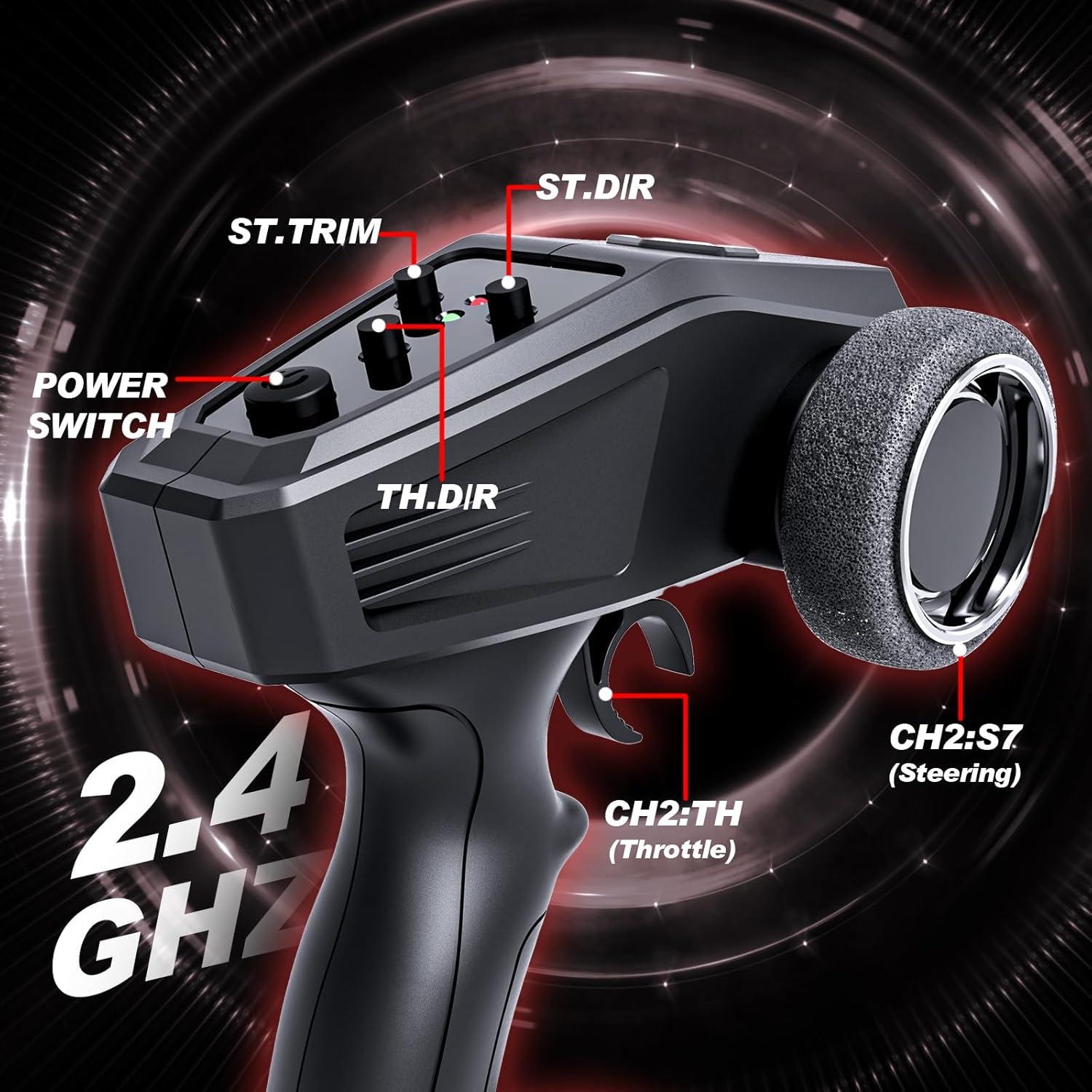 Coche RC Todo Terreno KGF 1:18 4WD 40 km/h Rojo con 2 Baterías