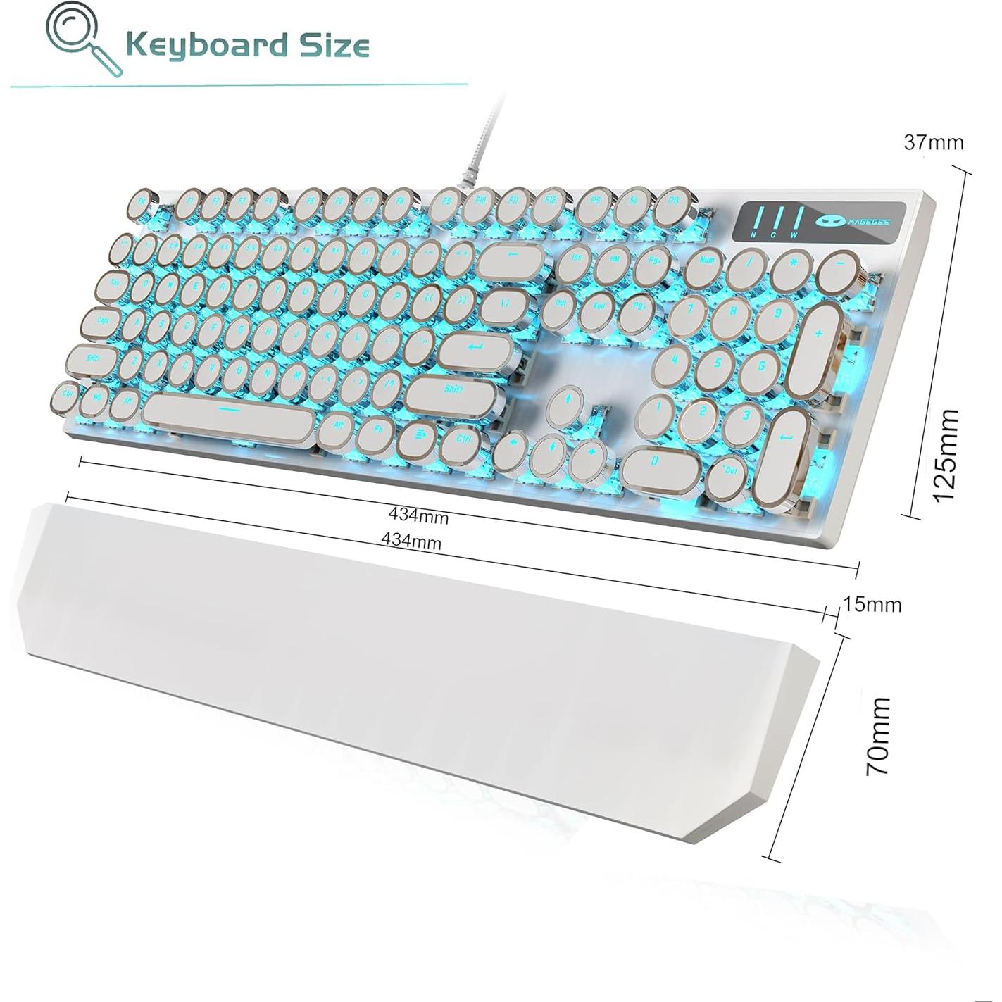 Teclado Mecánico MageGee ANICEMOON Retro Iluminado LED