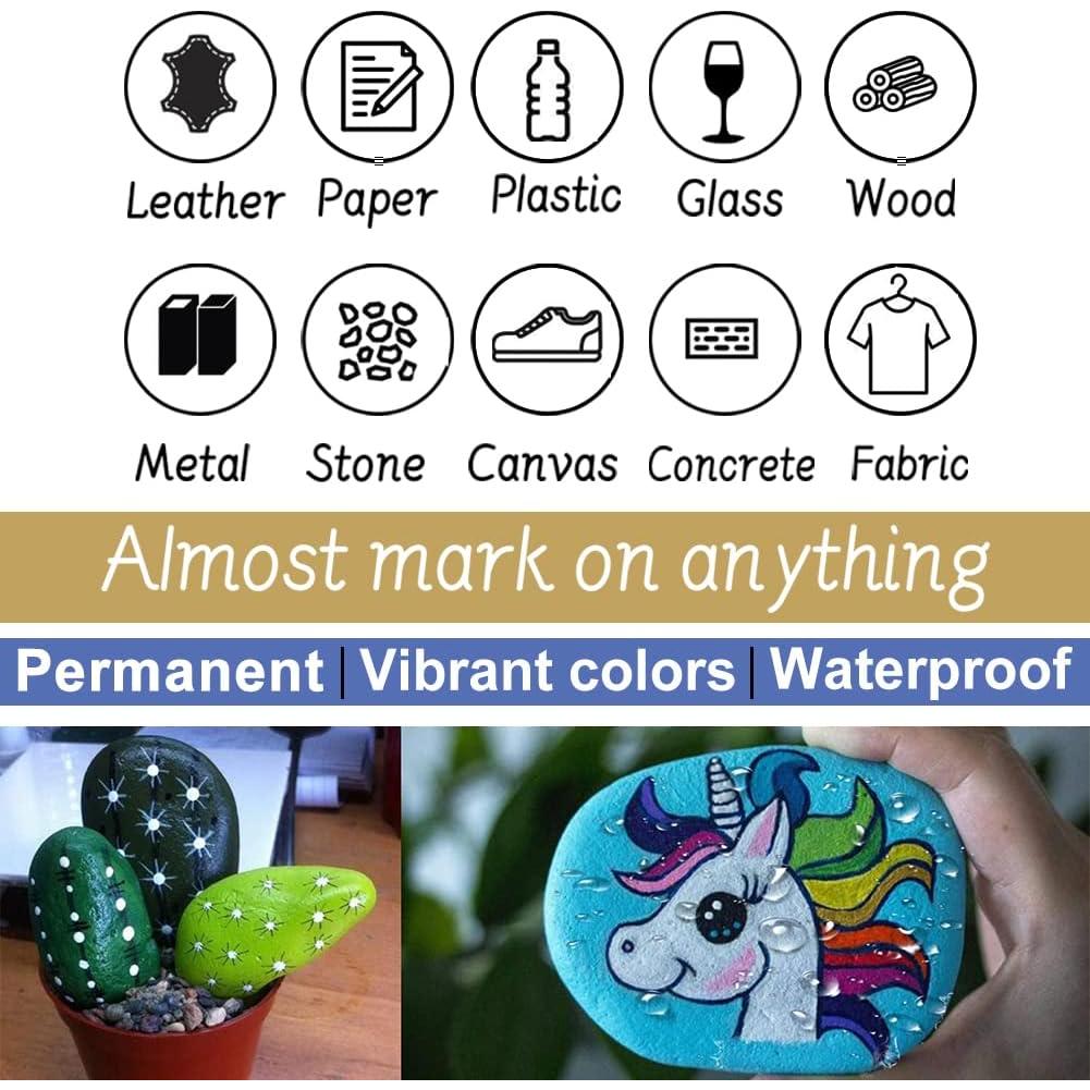 Marcadores Permanentes Negros Overseas - 8 Paquete 2mm Punta Media