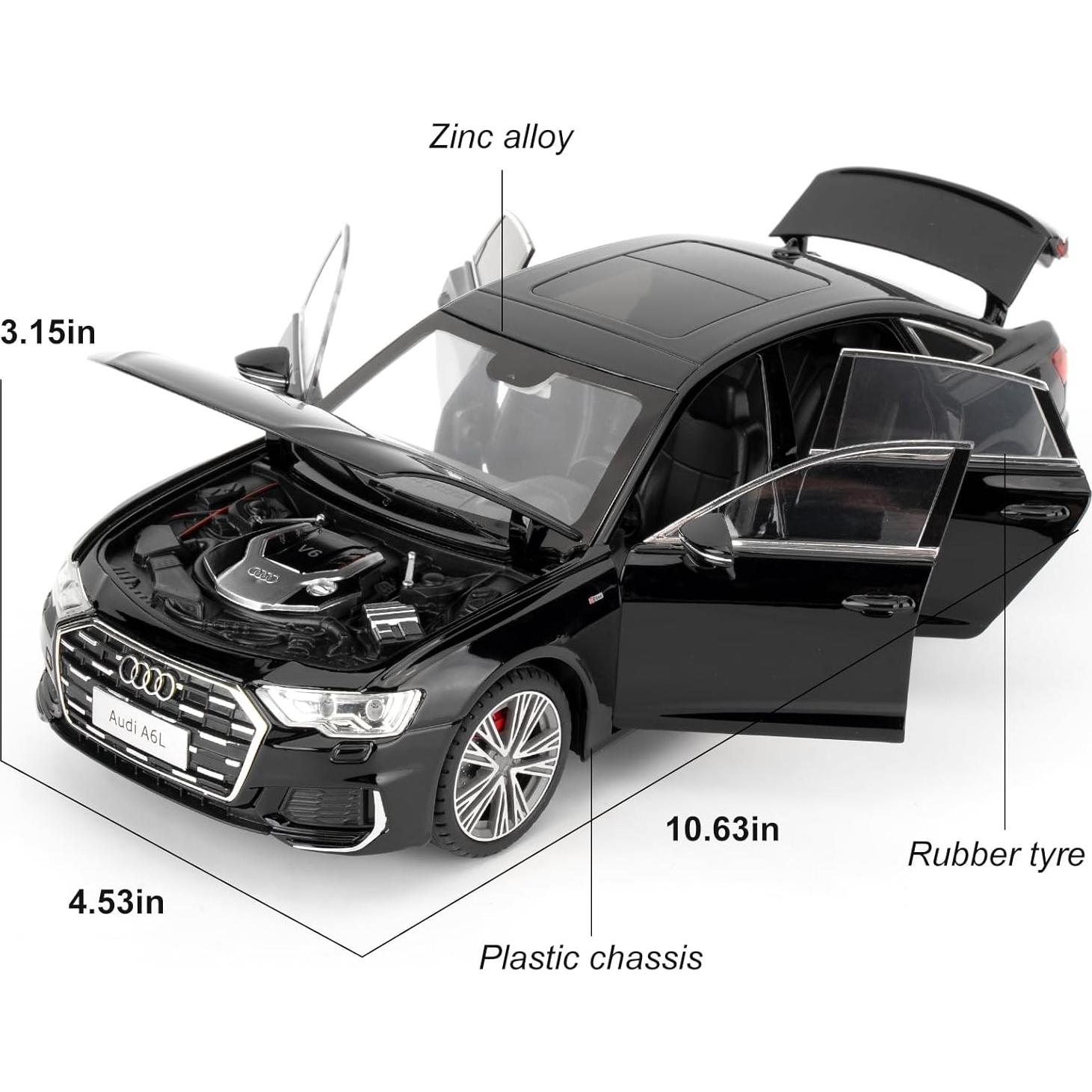 Coche de Juguete Audi A6L a Escala 1:18 BDTCTK con Sonido y Luz