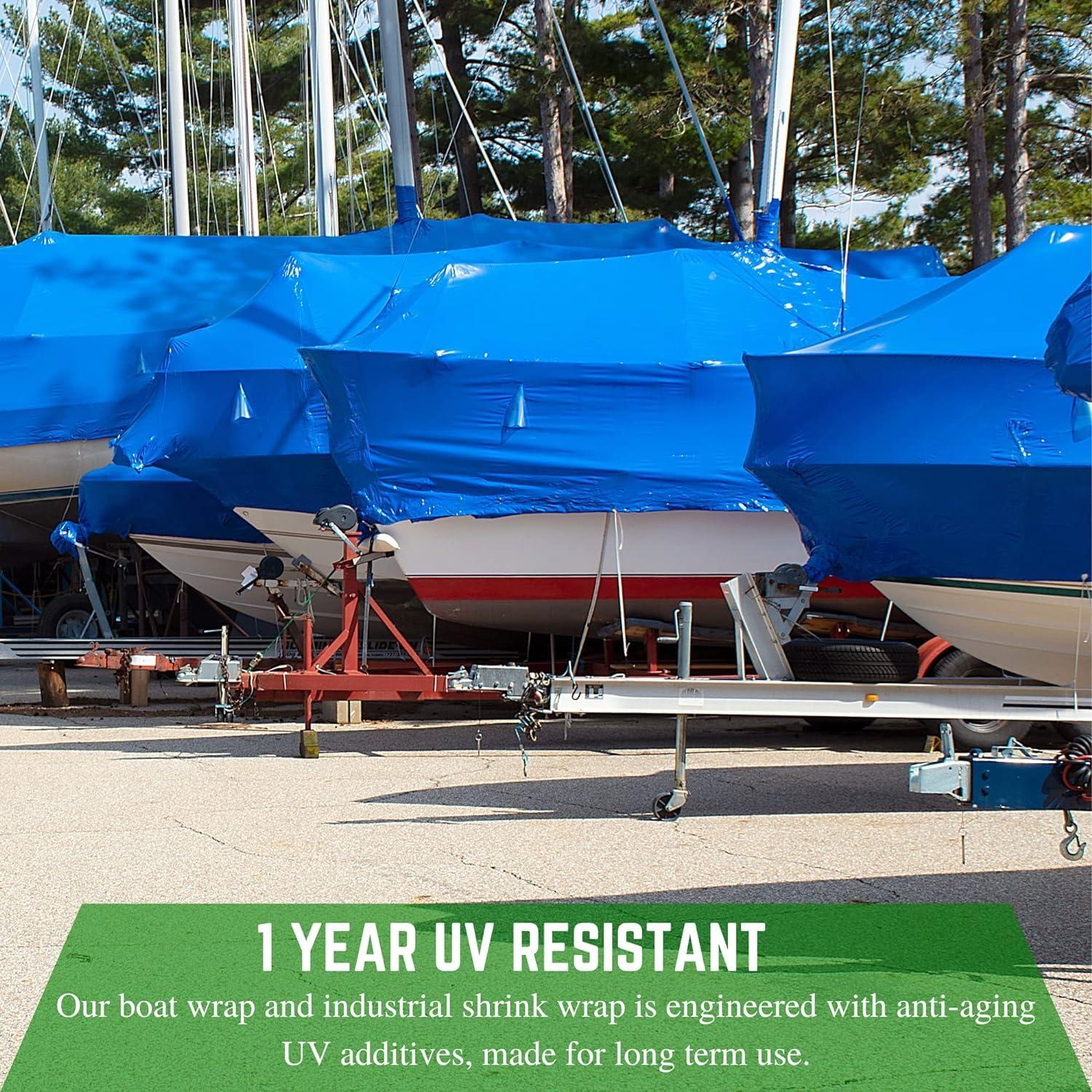 Envoltura Plástica Polietileno FPS 4.27x3.05m Azul 7 mil