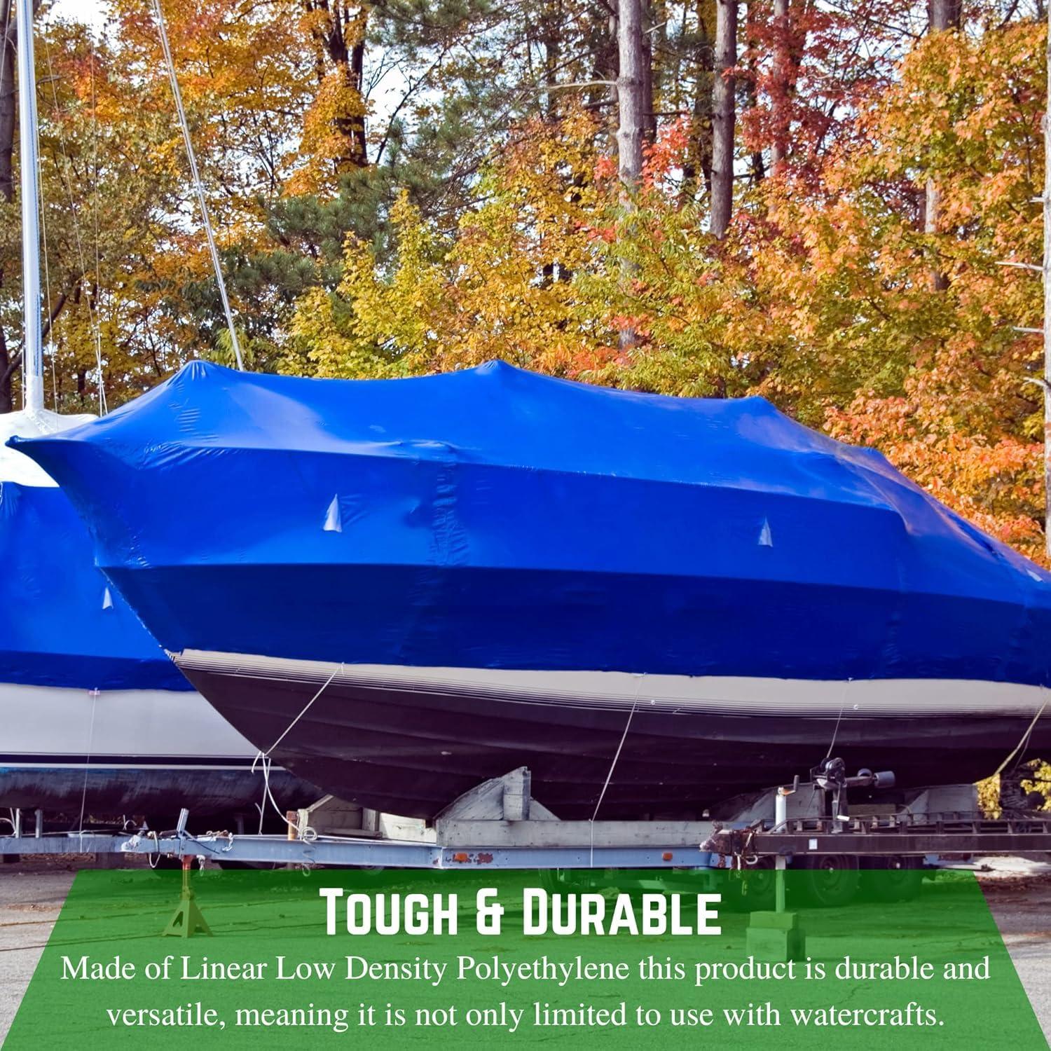 Envoltura Plástica Polietileno FPS 4.27x3.05m Azul 7 mil