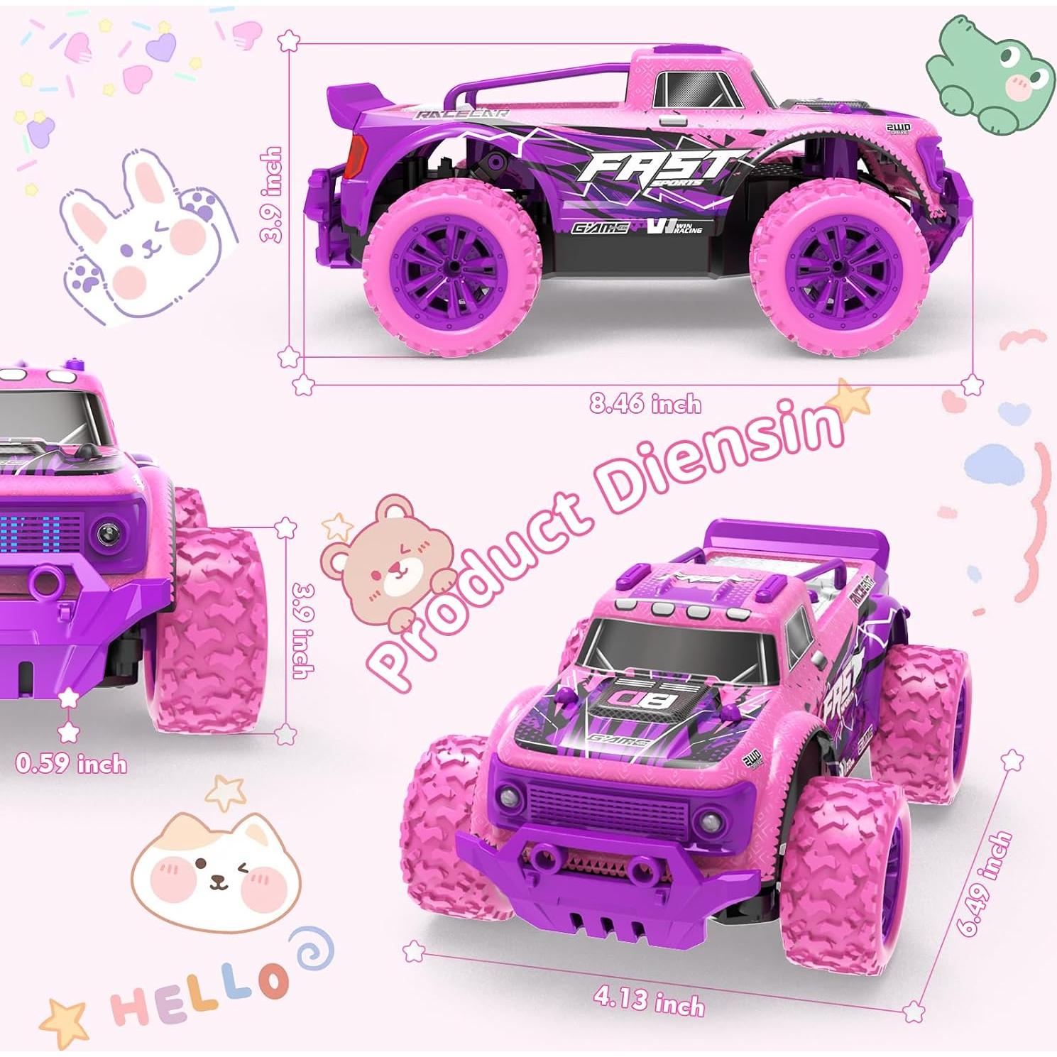 Coche RC Rosa Layseen KF23 1:20 con Luz LED y Molinetes