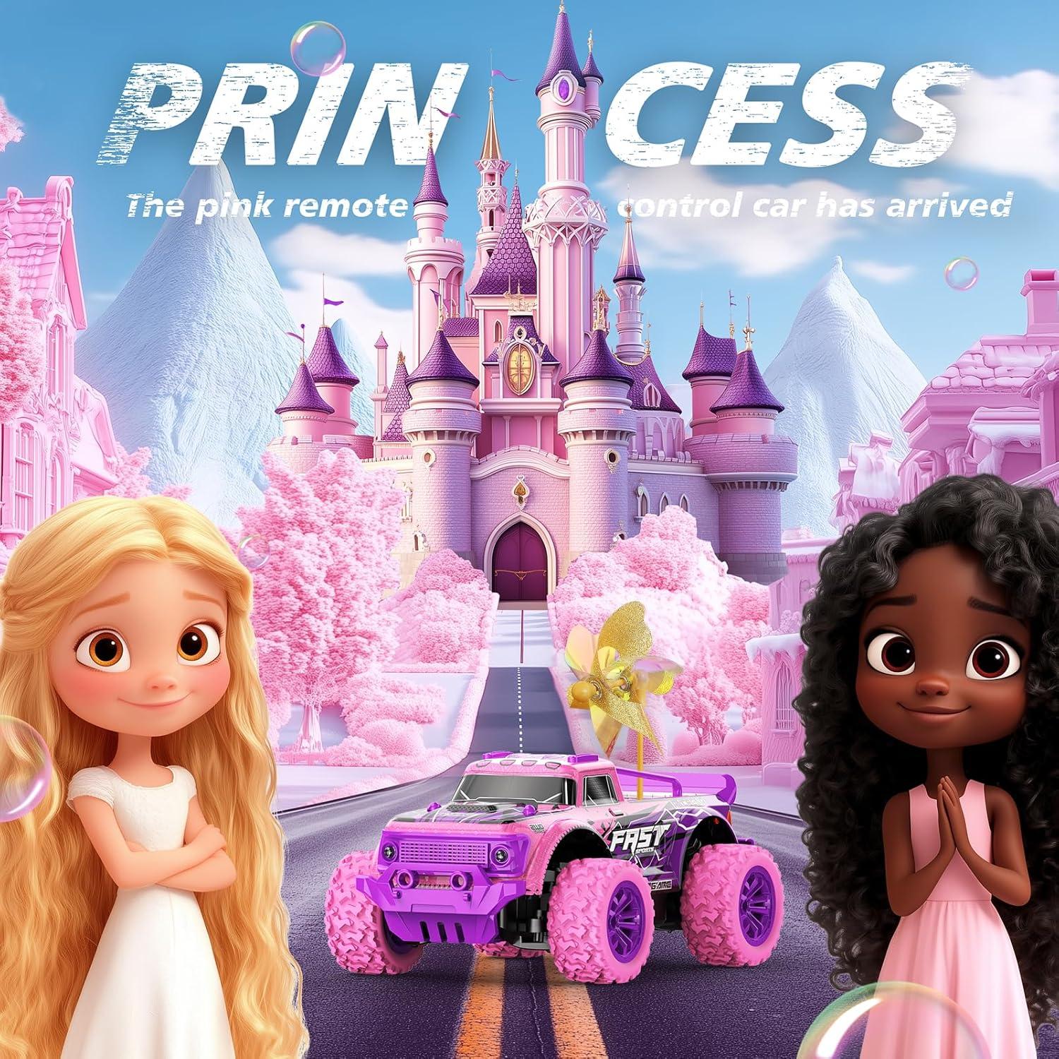 Coche RC Rosa Layseen KF23 1:20 con Luz LED y Molinetes